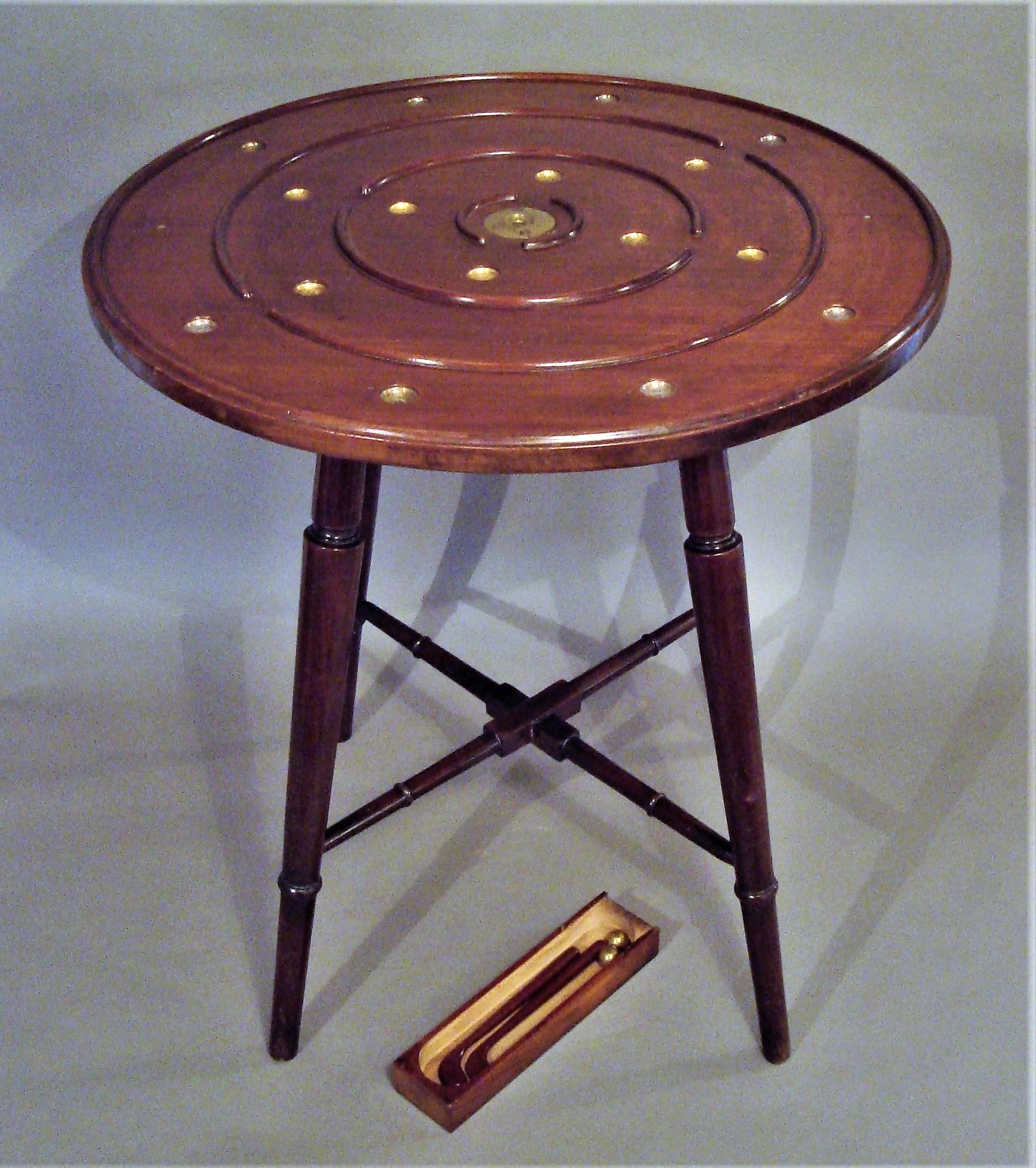 Polished Late 19th Century Mahogany Golf Game Table For Sale