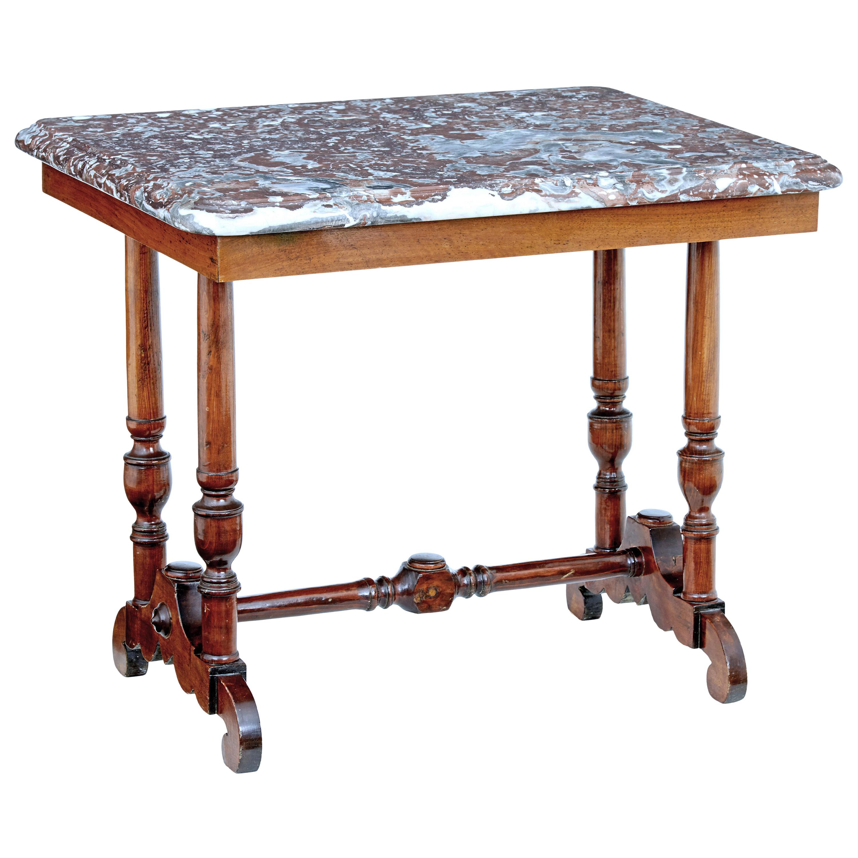Antique MarbleTop Side Table, Italy, 19th Century at 1stDibs