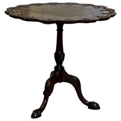 Antique Late 19th Century Mahogany Pie Crust Tilt-Top Table