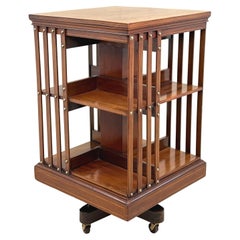 Libreria girevole in mogano della fine del XIX secolo