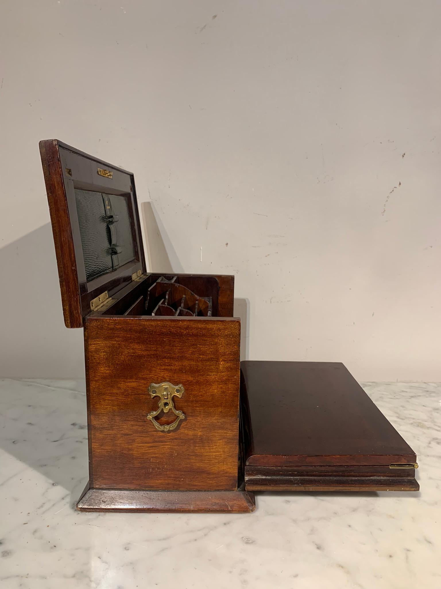 Late 19th Century, Mahogany Travel Writing Desk For Sale 4