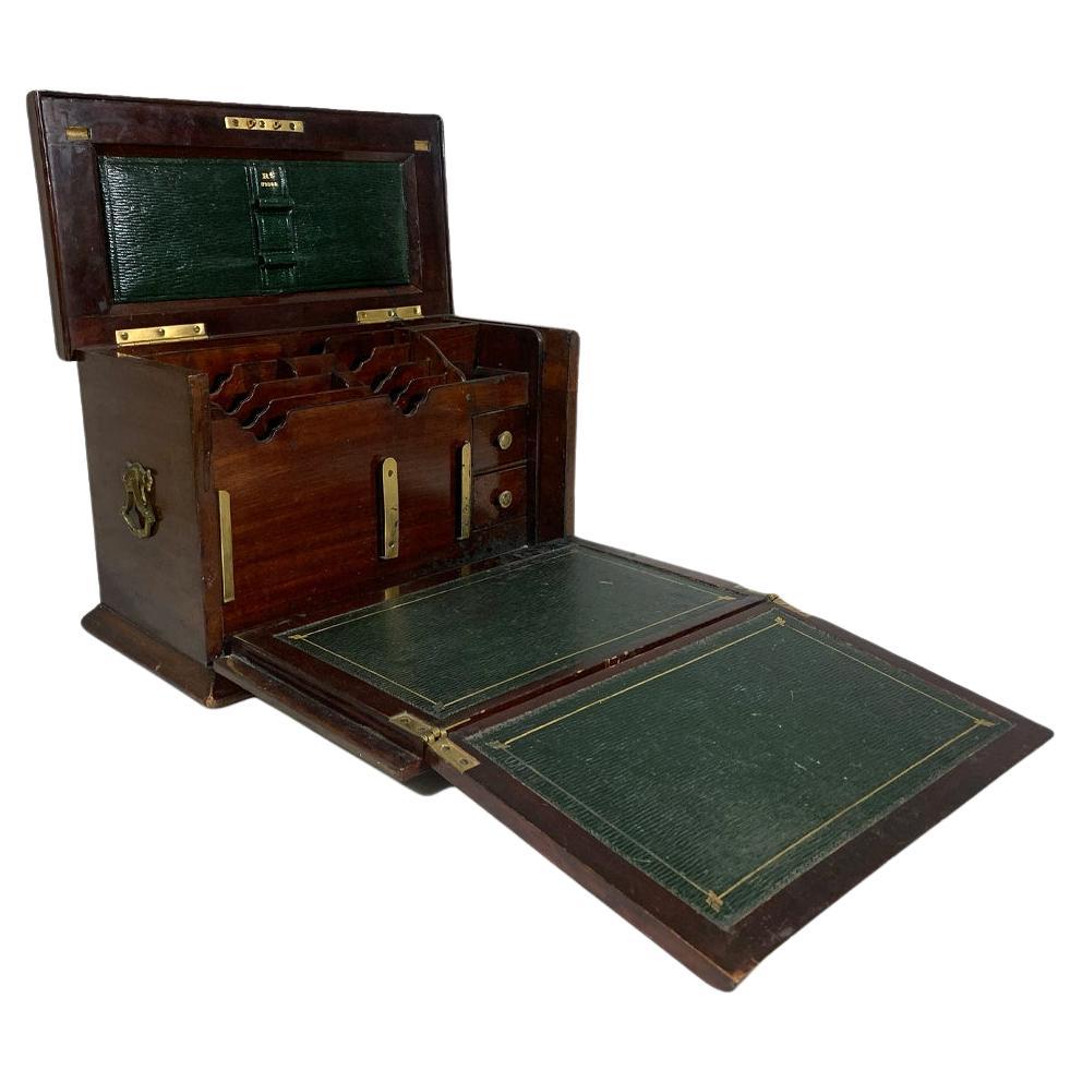 Late 19th Century, Mahogany Travel Writing Desk For Sale