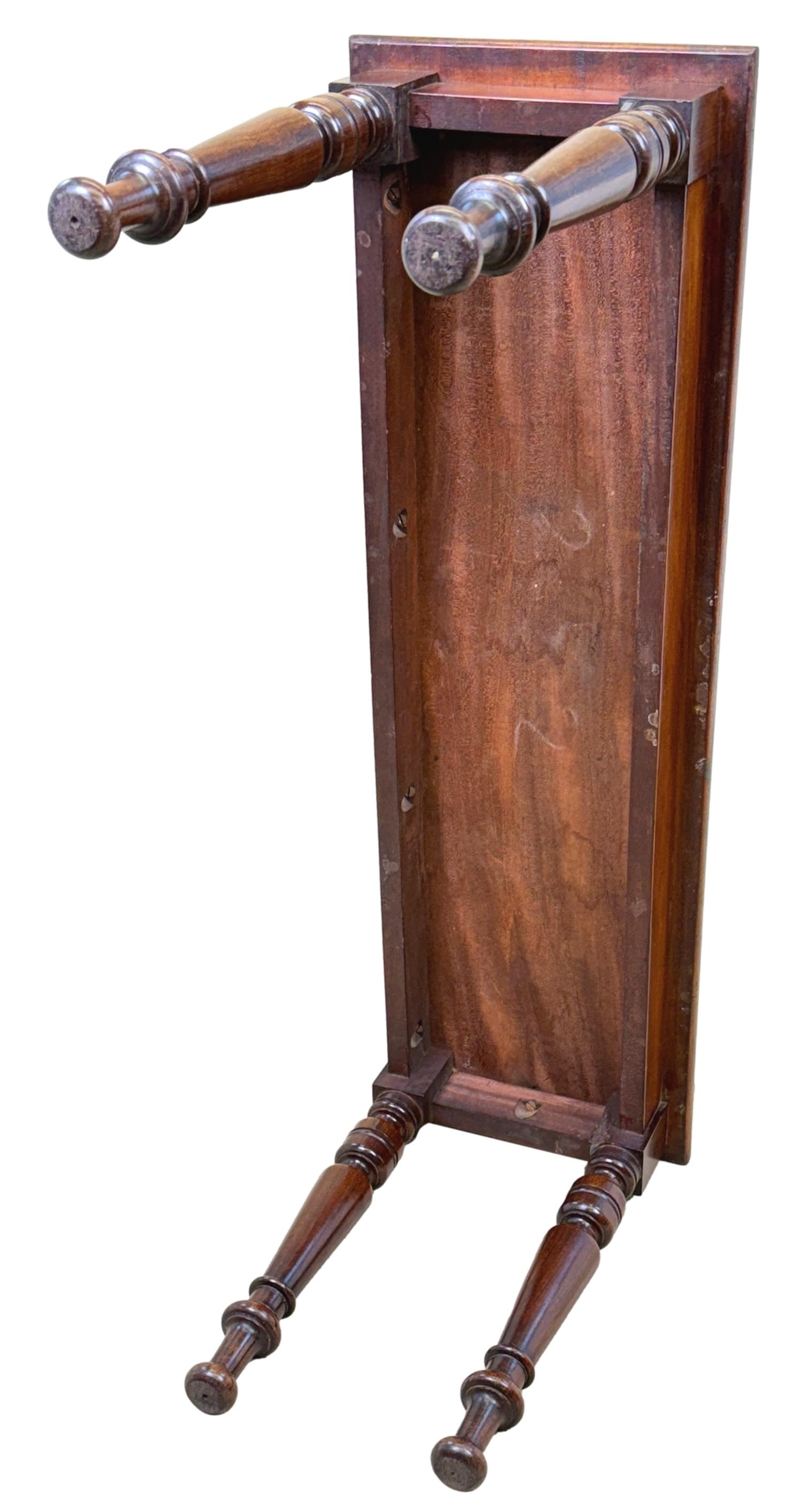 Late 19th Century Mahogany Window Seat Hall Bench 2