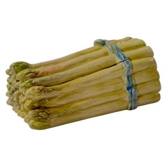 Antique Late 19th Century Majolica Asparagus Serving Dish / Box