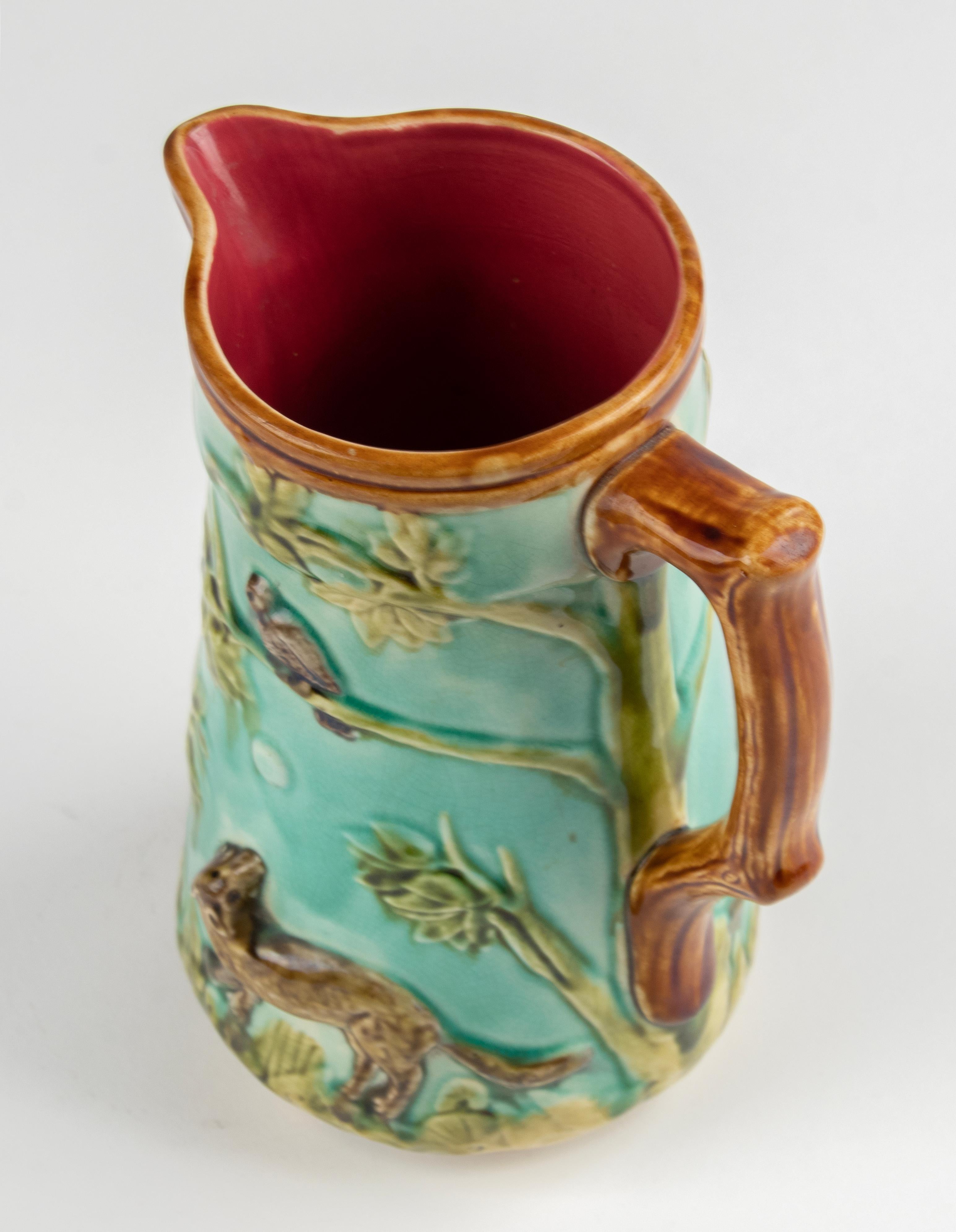 Late 19th Century Majolica Jug Made by Mouzin Leach Et Cie, Nimy For Sale 7