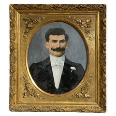 Late 19th Century Male Portrait, Tempera on Paper