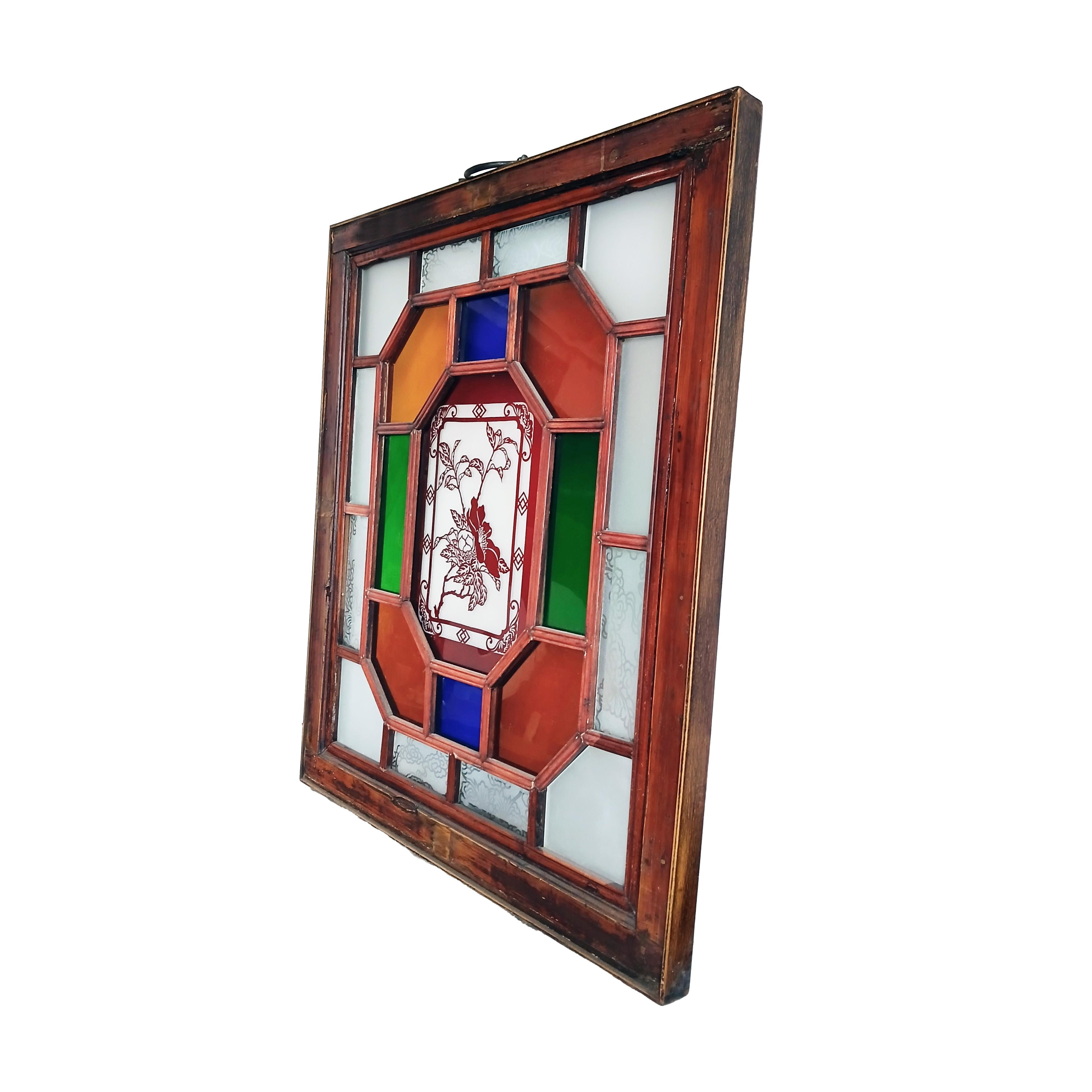 Manchurianische Glasmalerei des späten 19. Jahrhunderts, Suzchou, China im Angebot 2