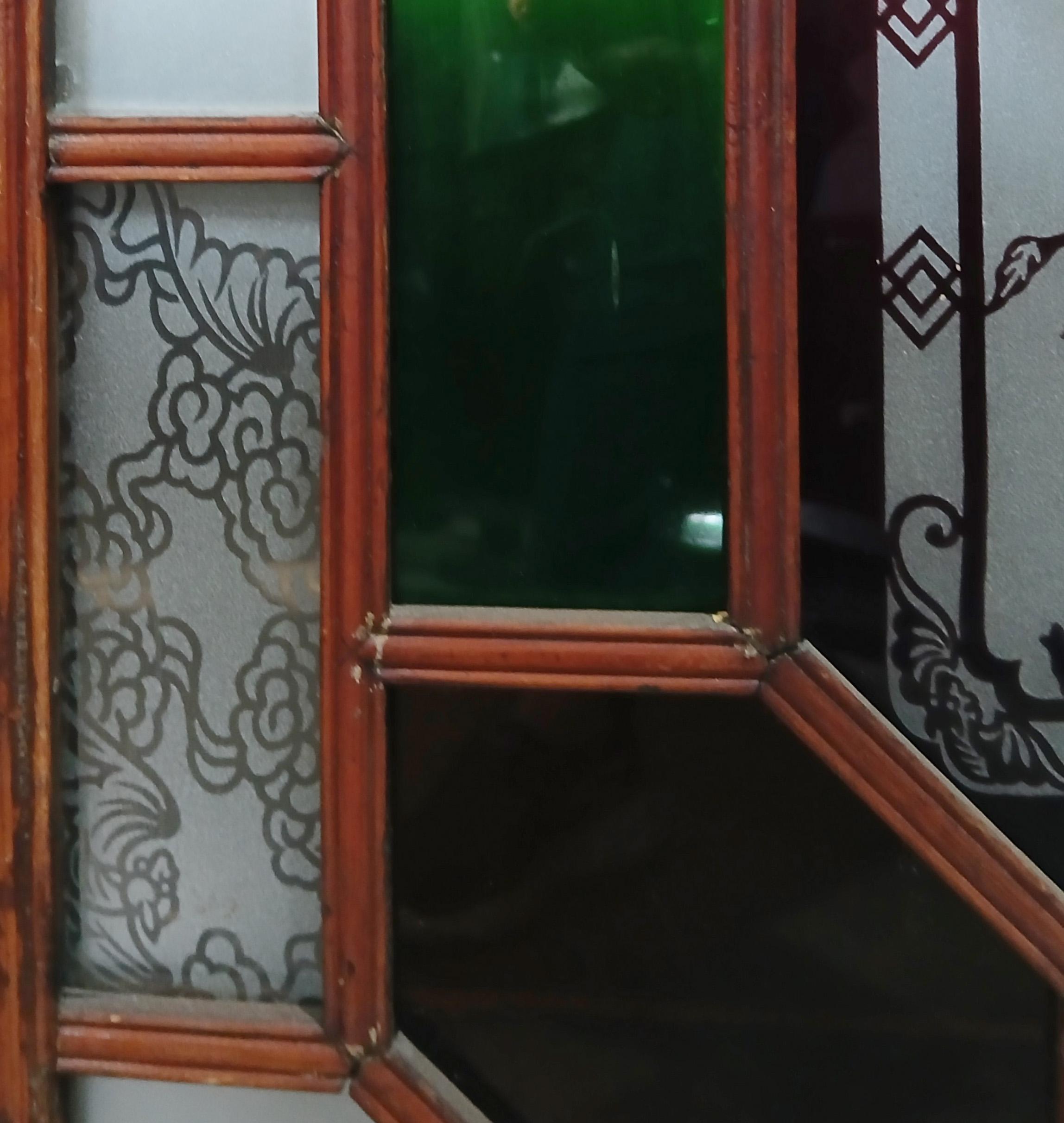 Manchurianische Glasmalerei des späten 19. Jahrhunderts, Suzchou, China im Angebot 5