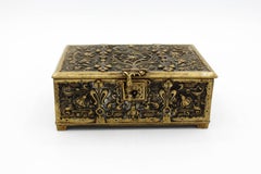 Late 19th Century Mannerist Revival Brass Repousse Casket