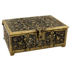 Late 19th Century Mannerist Revival Brass Repousse Casket