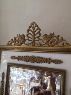 Late 19th Century Marble and Bronze Table Mirror