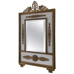 Antique Late 19th Century Marble and Bronze Table Mirror