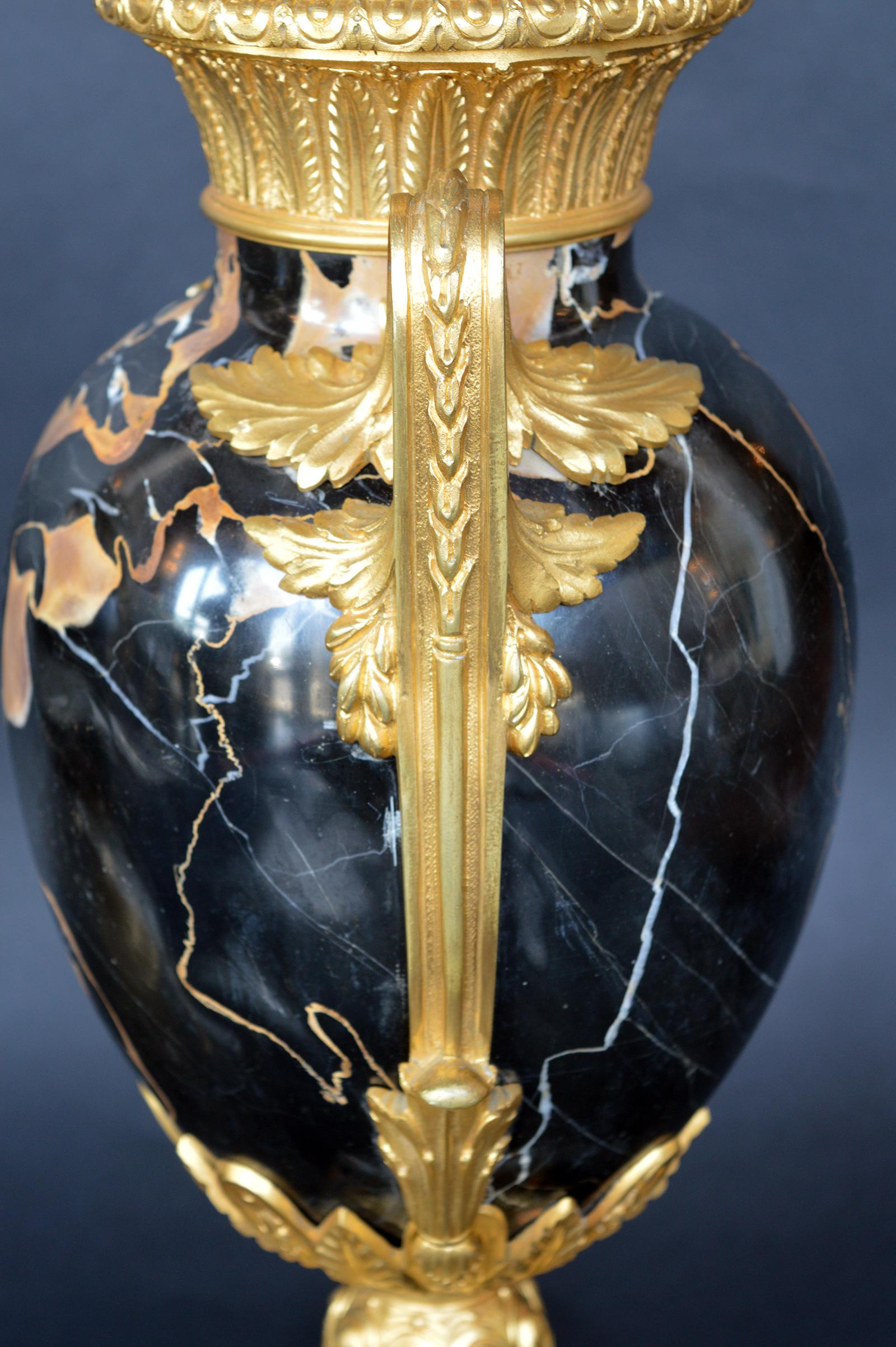 Late 19th Century Marble and Bronze Vases 1