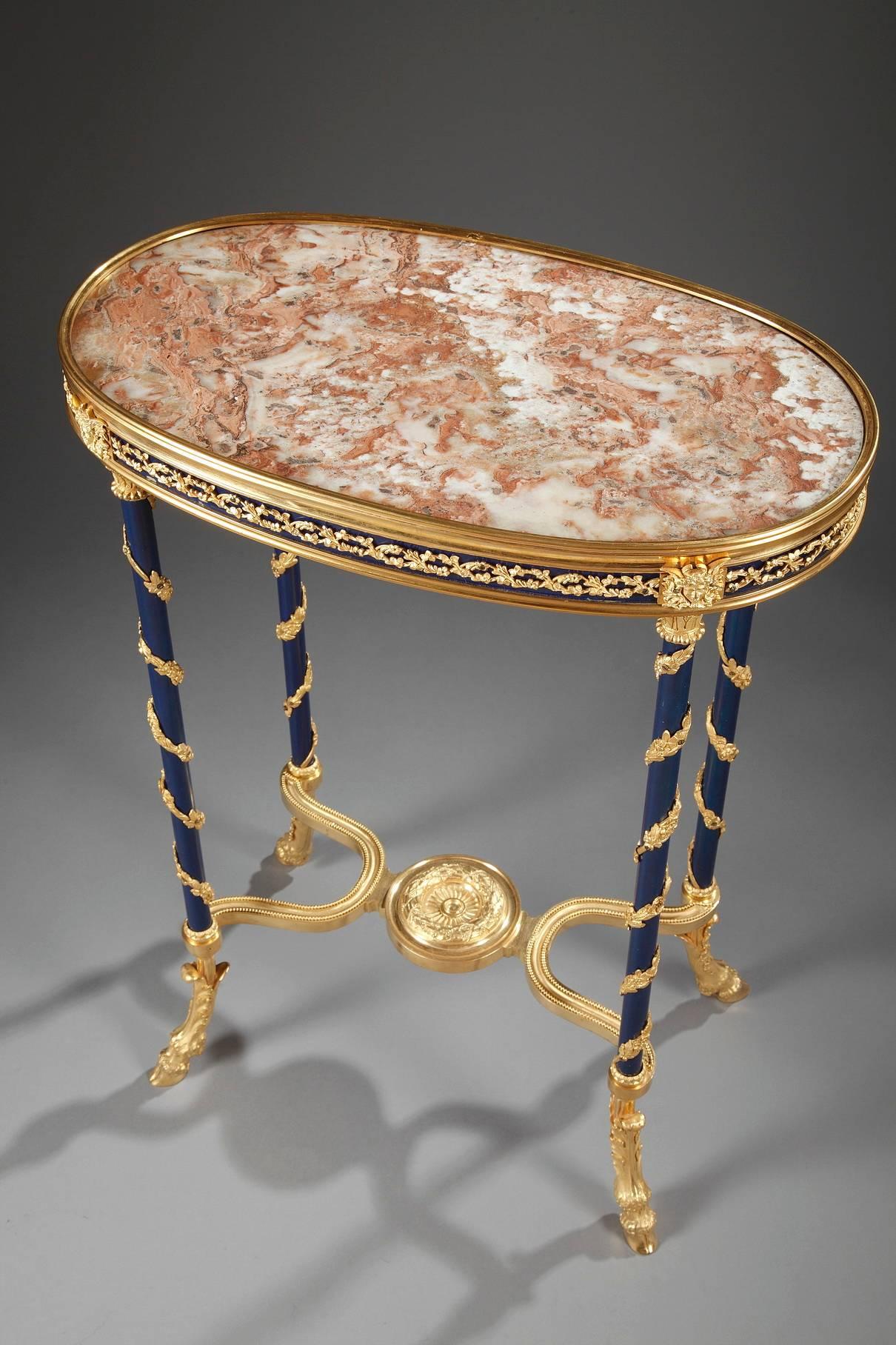 French Late 19th Century Marble and Gilt Bronze Gueridon