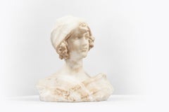 Marmorbüste einer jungen Dame aus dem späten 19.