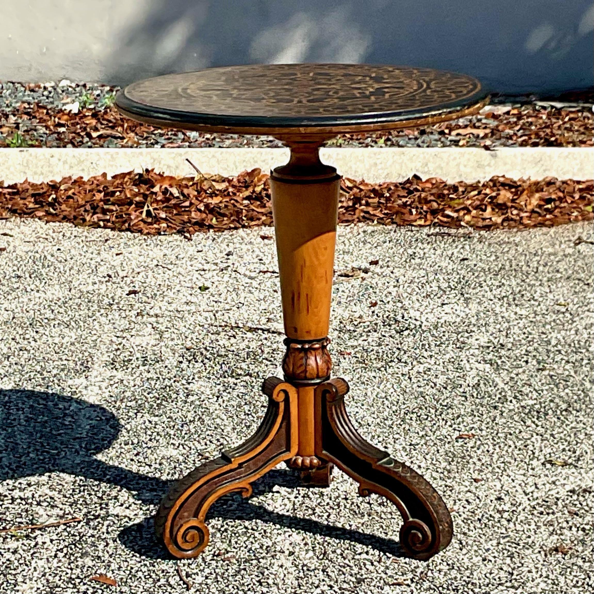 Late 19th Century Marquetry Drop Side Table For Sale 2