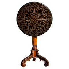 Late 19th Century Marquetry Drop Side Table