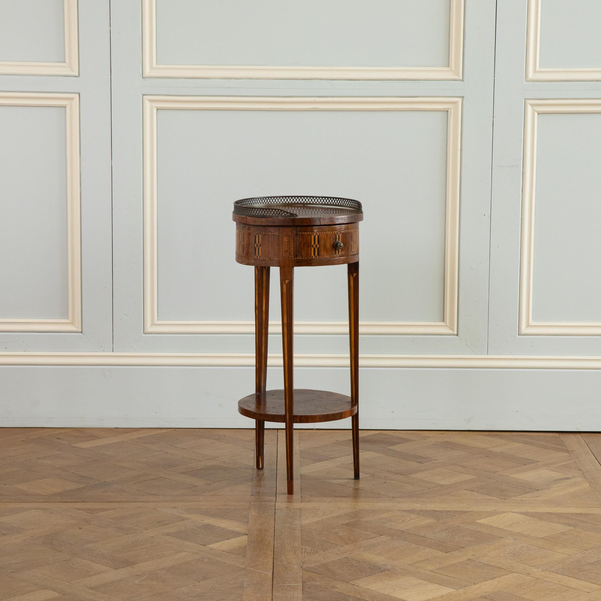 Louis XVI Late 19th Century Marquetry Side Table For Sale