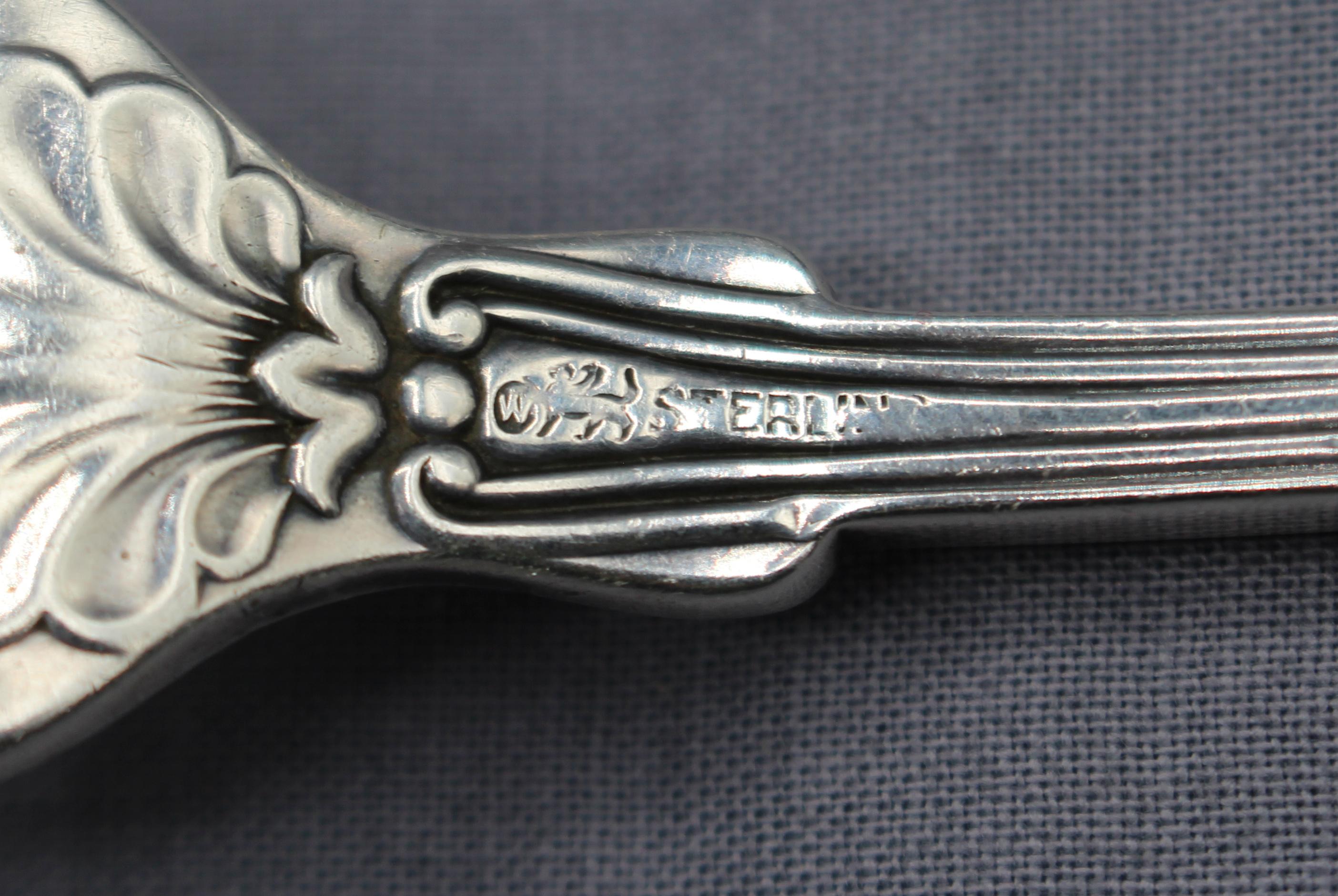 Late 19th Century Matched Set of 10 Sterling Silver Luncheon Forks For Sale 1