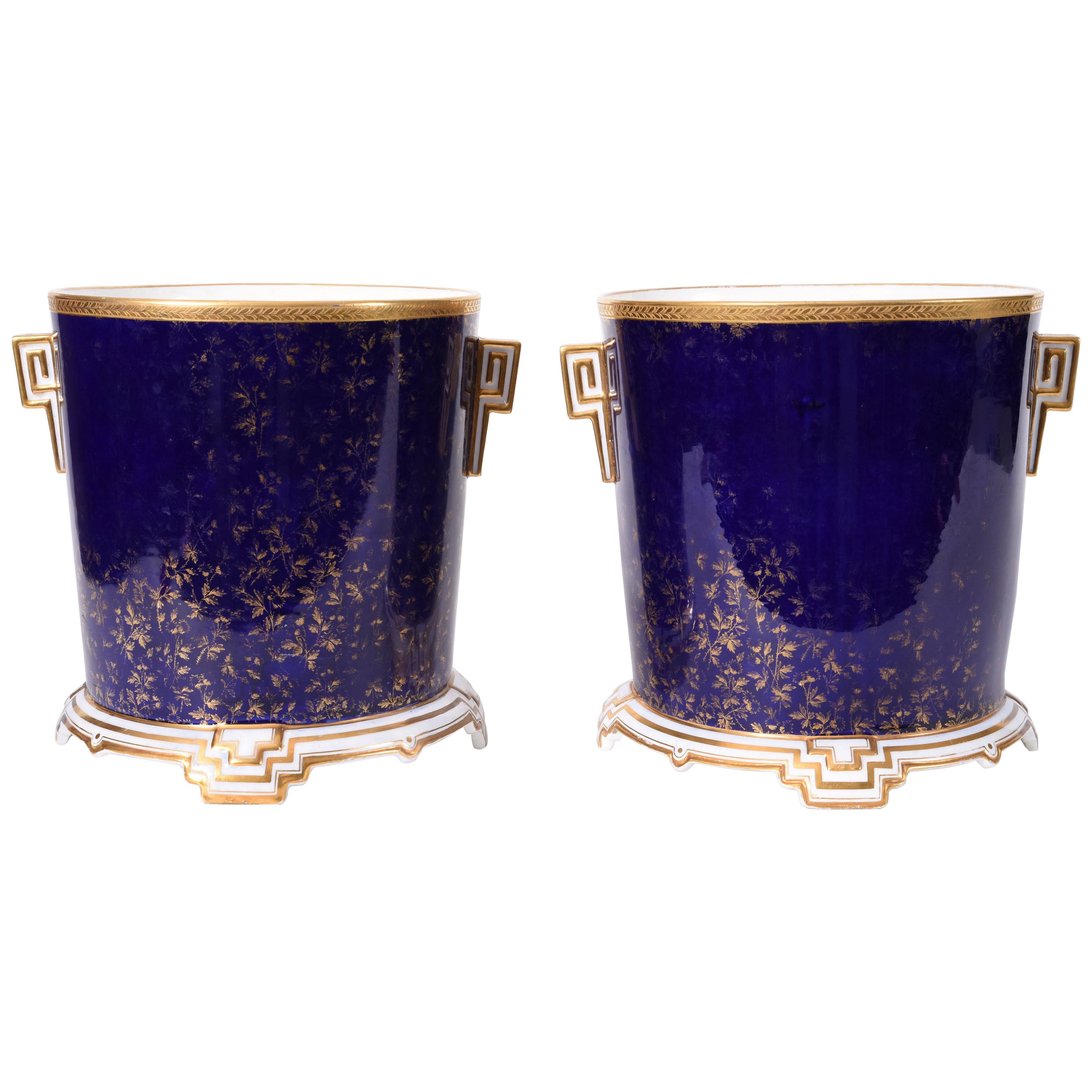 Late 19th Century Matching Pair of English Wedgwood Wine Coolers