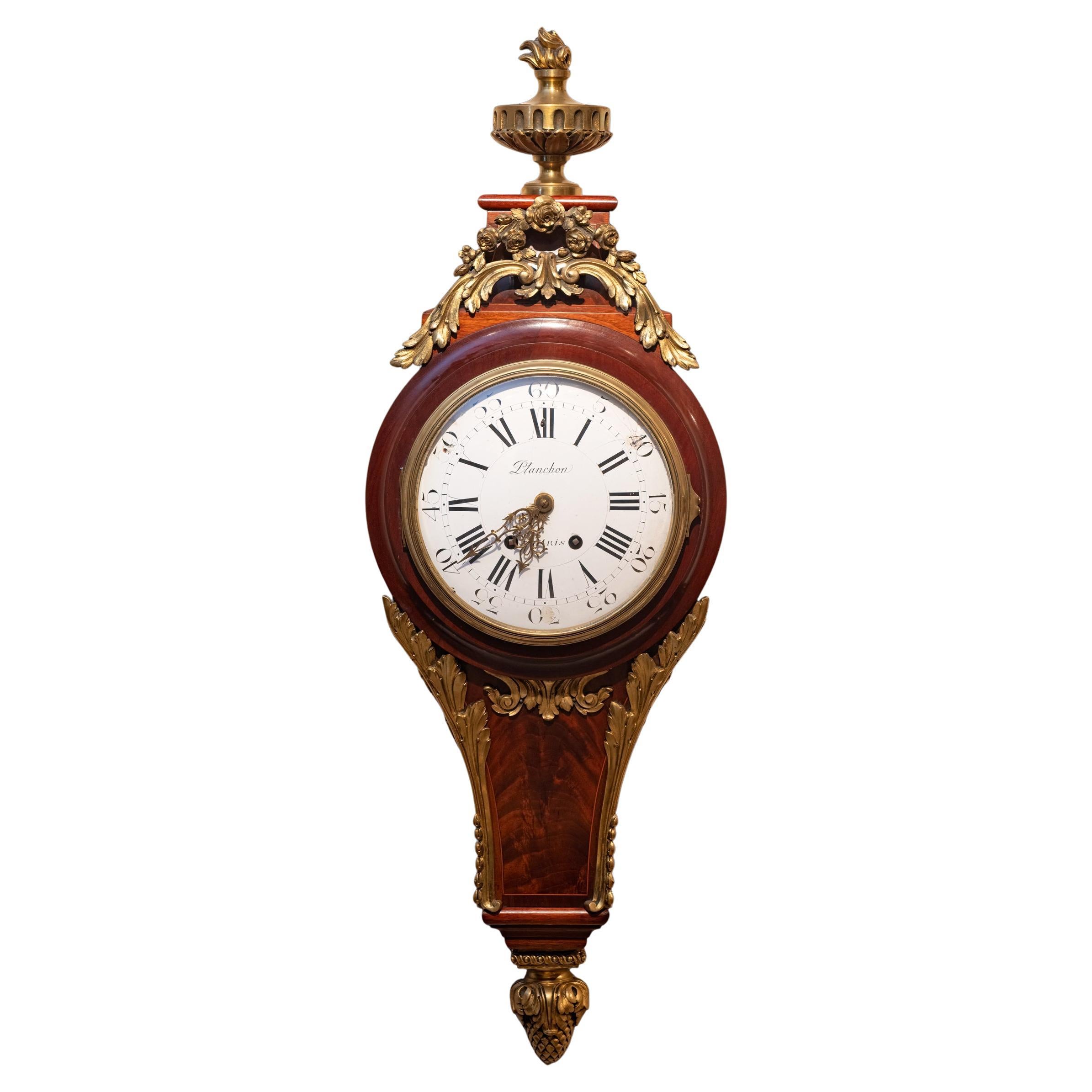 Reloj de cartela francés de finales del siglo XIX Mathieu Planchon Belle Epoque