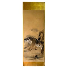 Late 19th century (Meiji period) painting depicting tiger