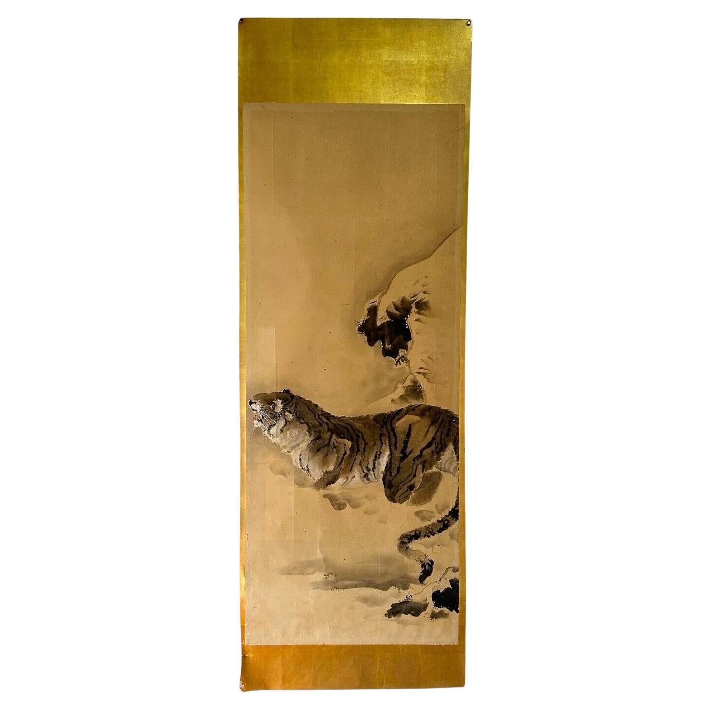 Late 19th century (Meiji period) painting depicting tiger