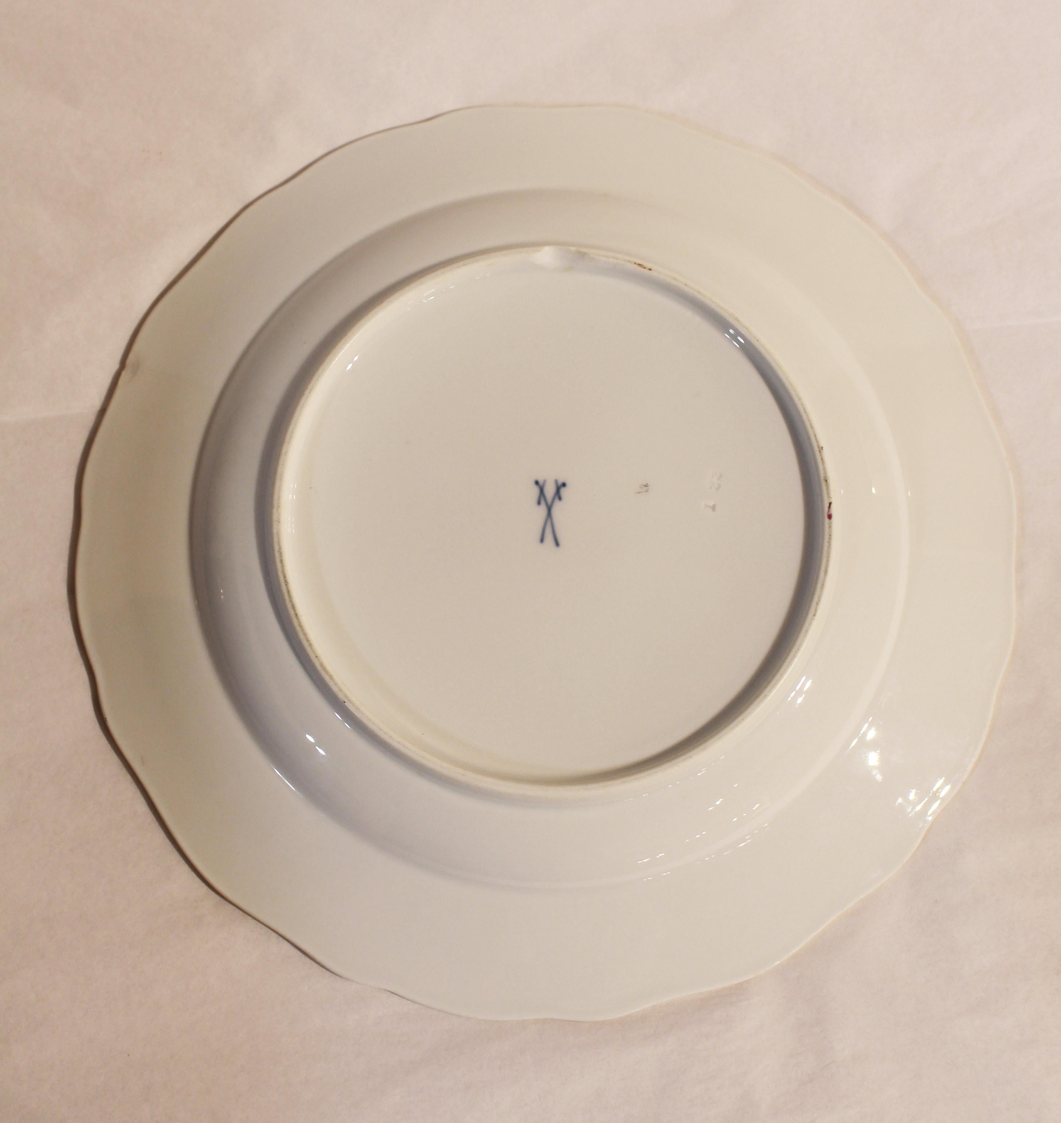 Ceramic Late 19th Century Meissen Dinner Plates - set of 12