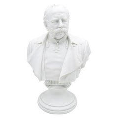 Late 19th Century Meissen King Albert of Saxony Bust Sculpture