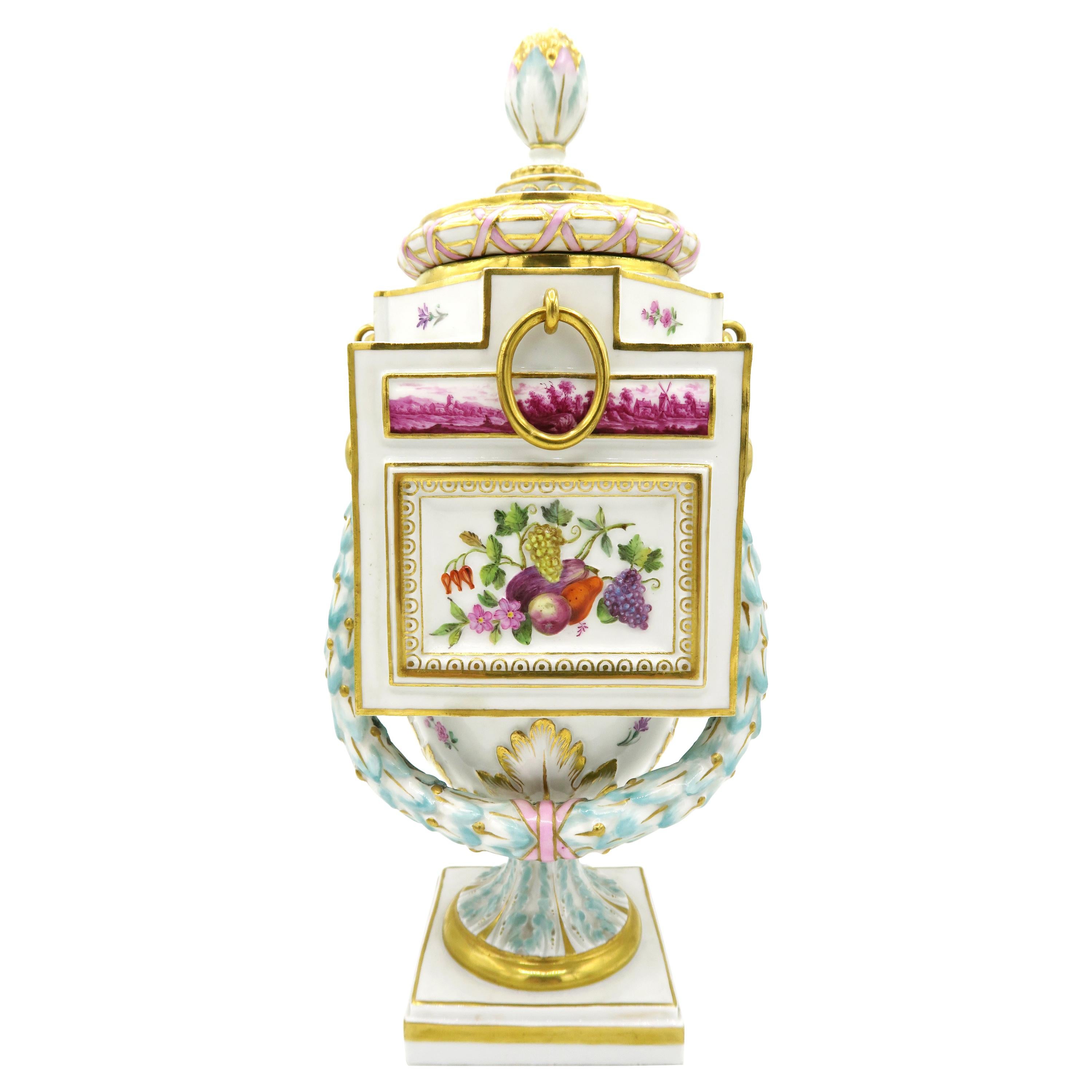 Late 19th Century Meissen "Cube Vase in Empire Style " For Sale
