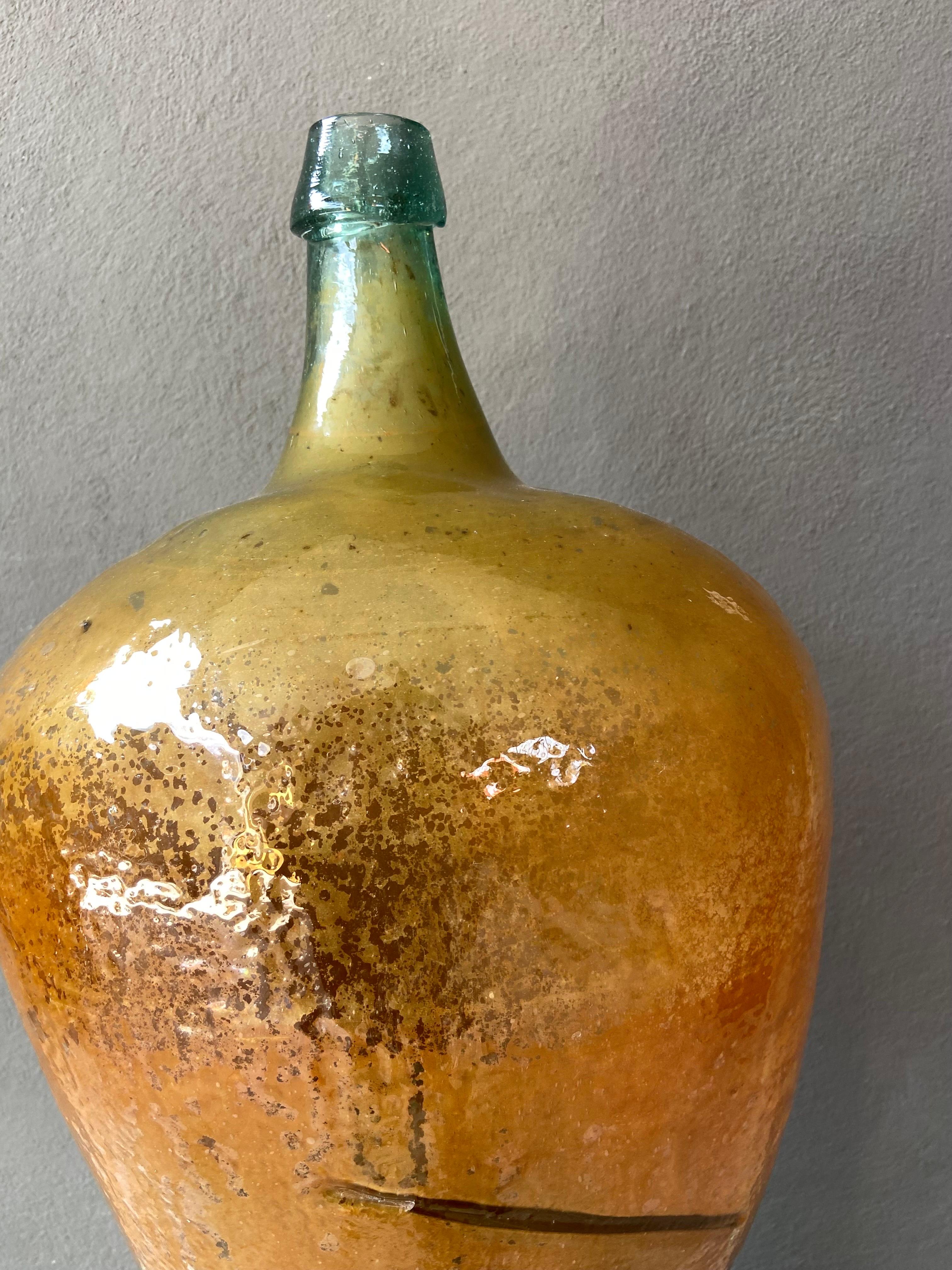 Rustic Late 19th Century Mezcal Demijohn Bottle From Mexico