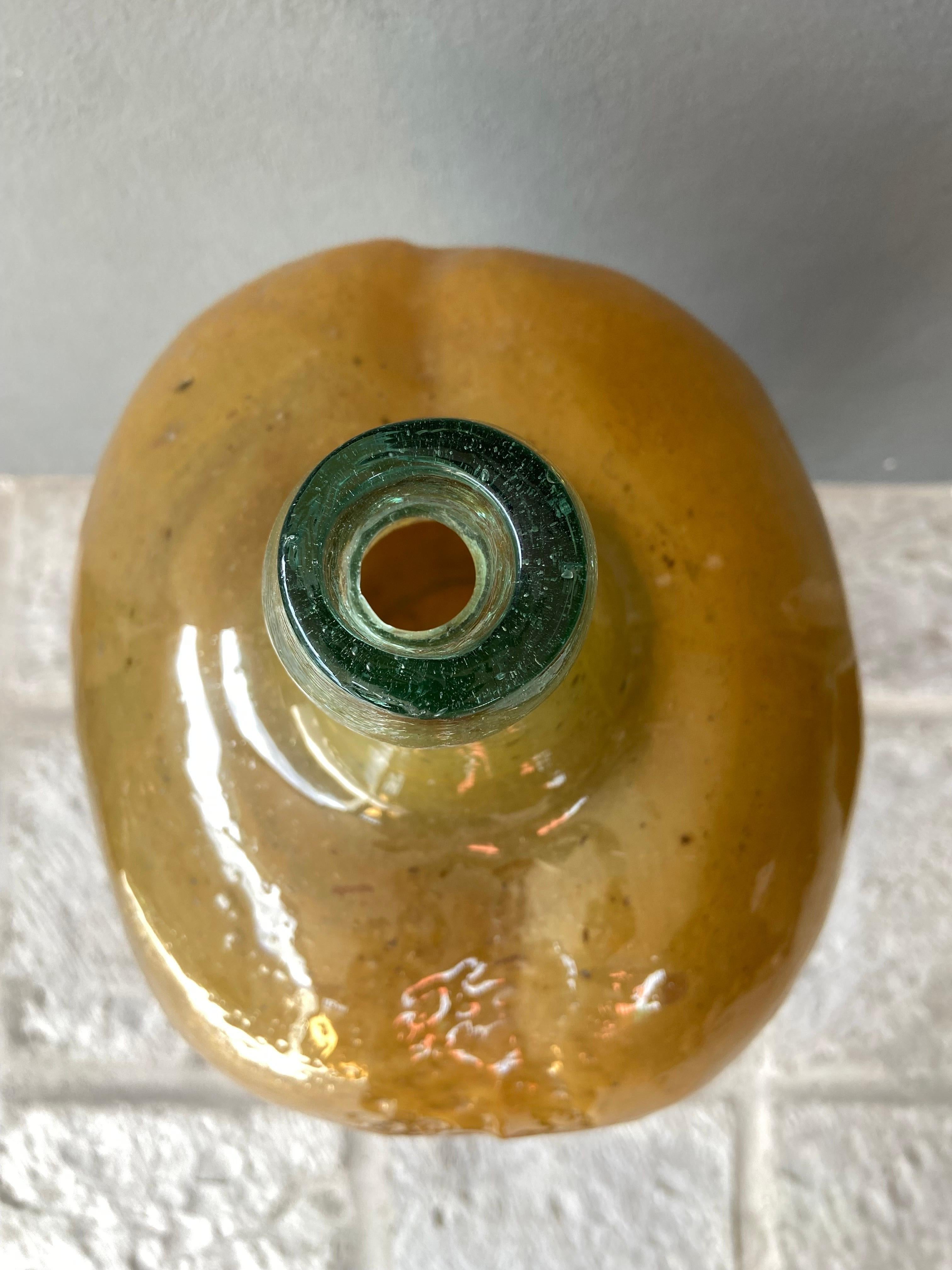 Fired Late 19th Century Mezcal Demijohn Bottle From Mexico