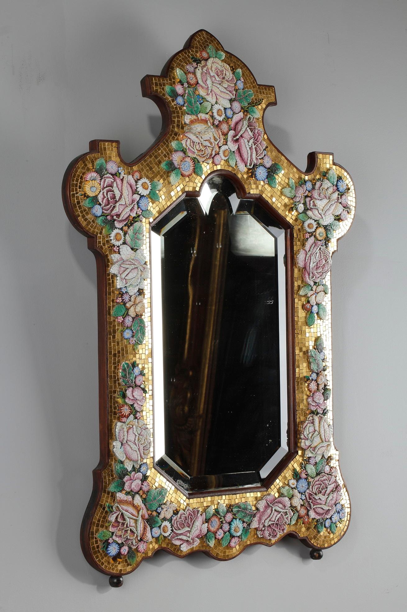 Late 19th Century Micromosaic Mirror, Venice For Sale 13