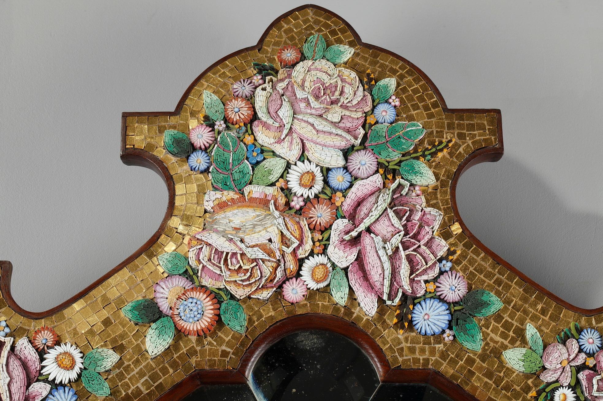 Mosaic Late 19th Century Micromosaic Mirror, Venice For Sale