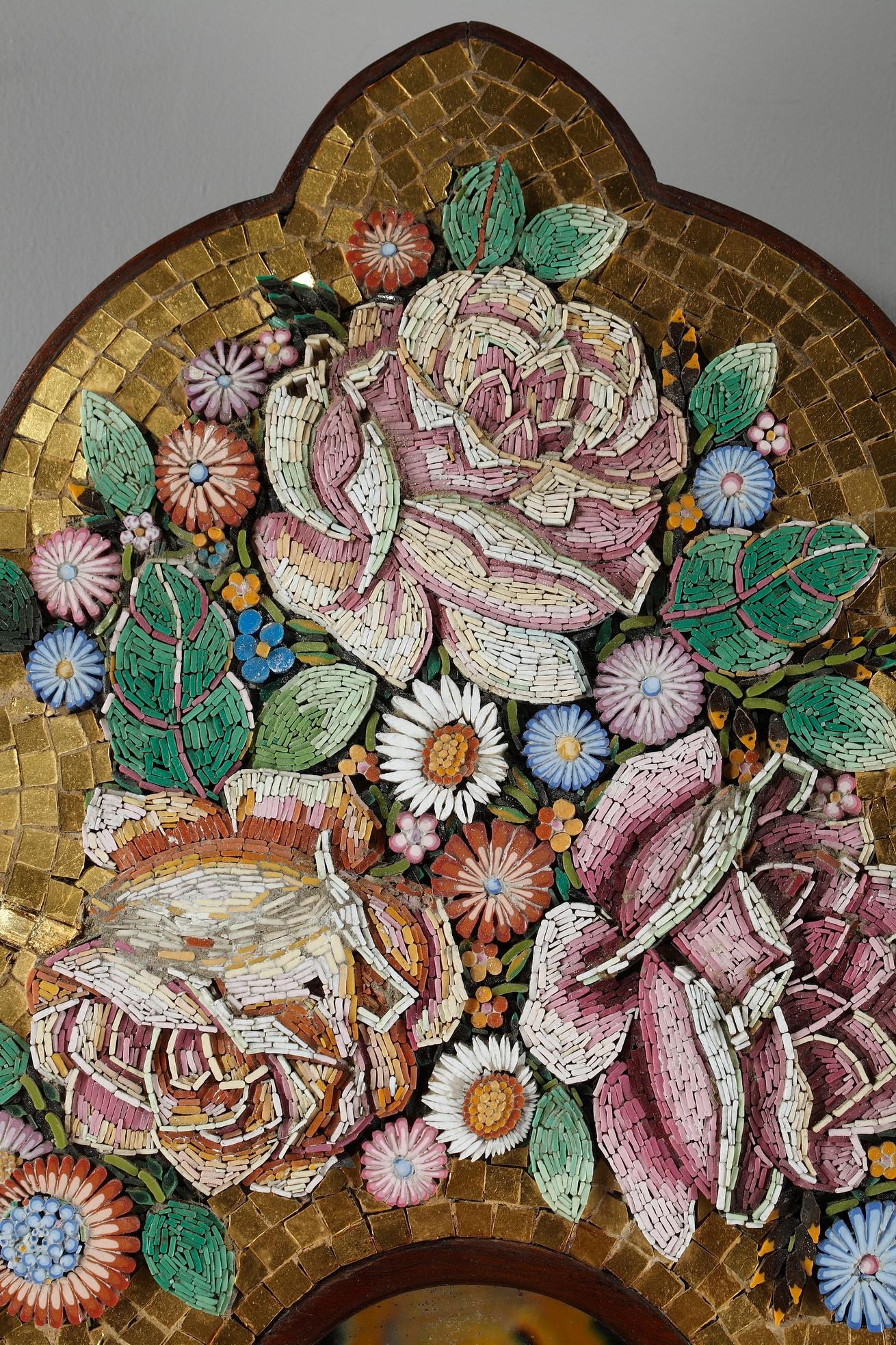 Wood Late 19th Century Micromosaic Mirror, Venice For Sale