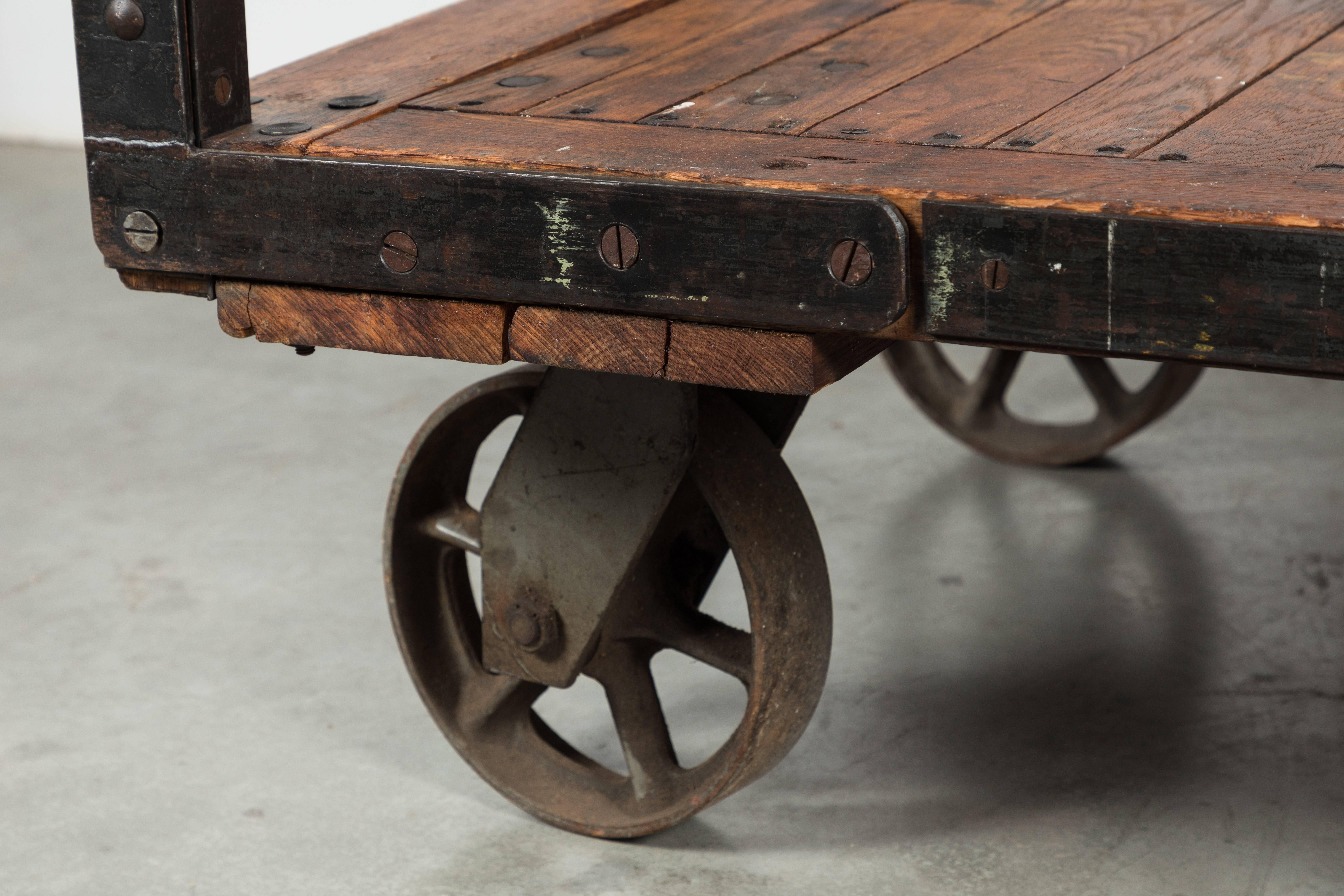 Iron Late 19th Century Midwestern Train Depot Luggage Cart