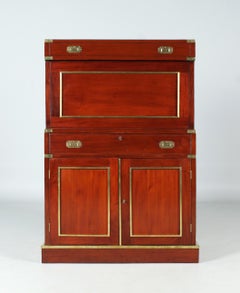 Late 19th Century Military Campaign Chest of Drawers, Secretary, Victorian, 1890