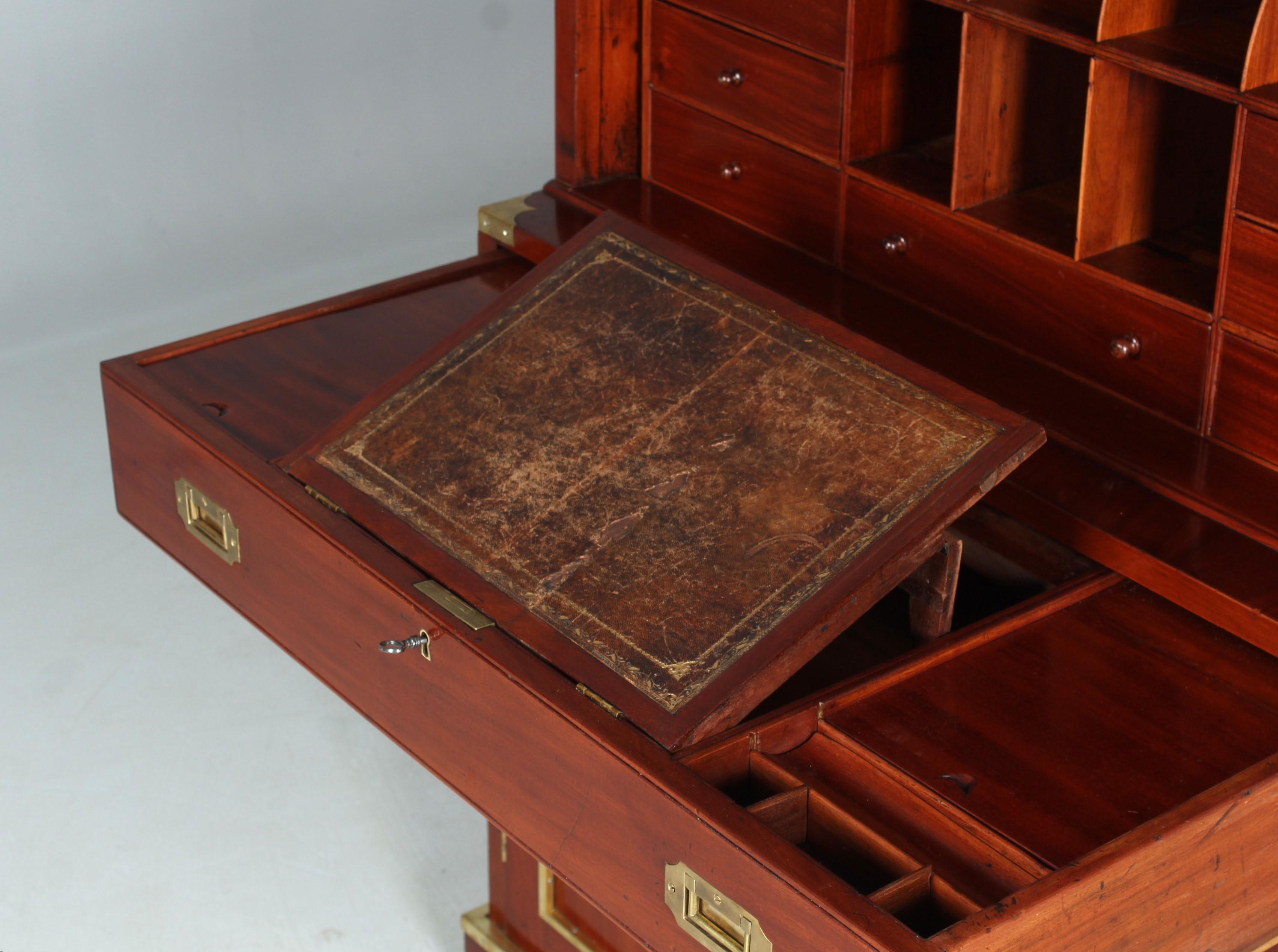 Late 19th Century Military Campaign Chest of Drawers, Secretary, Victorian, 1890 For Sale 1