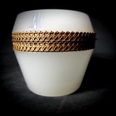 Late 19th Century Milky White Opaline Bohemian Box. France 1850-1920