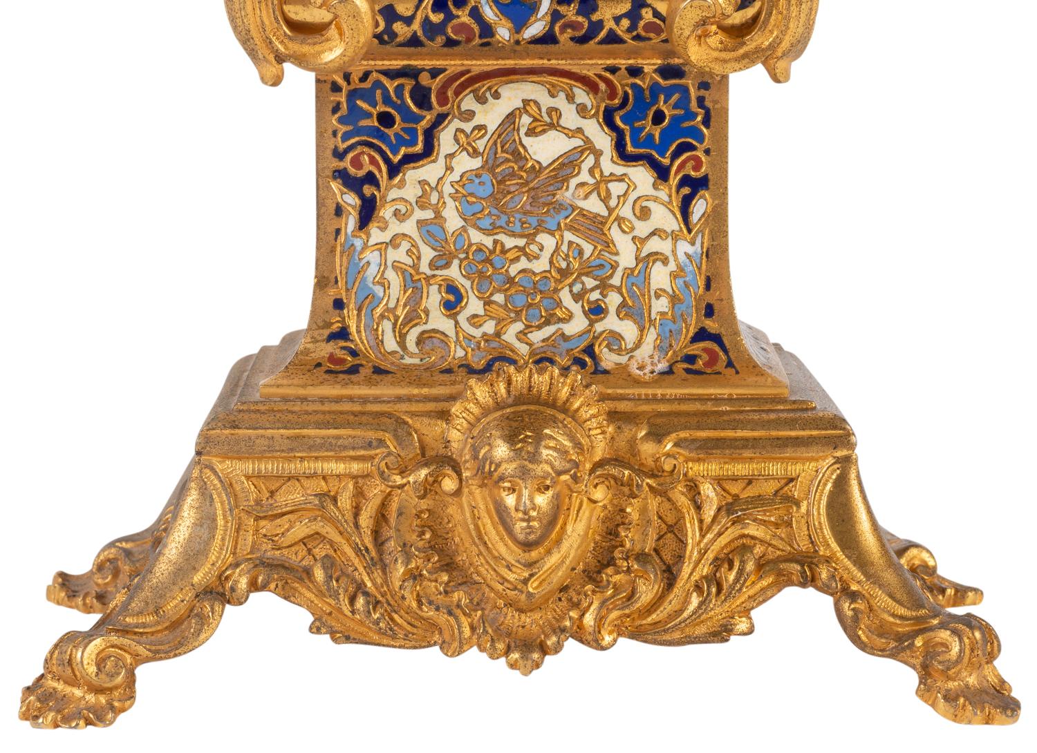 Gilt Late 19th Century Miniture French Longcase Clock 