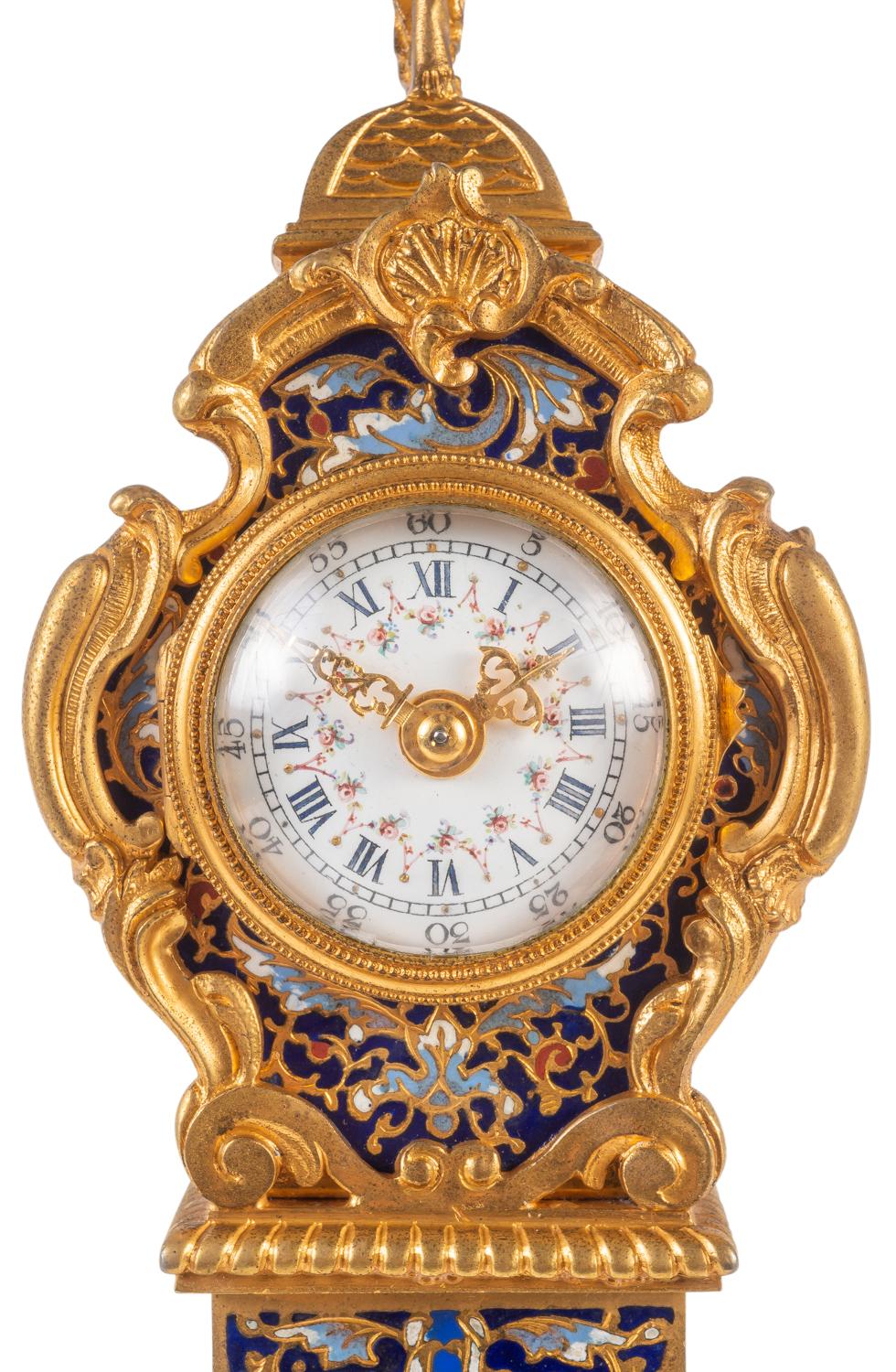 Late 19th Century Miniture French Longcase Clock  2