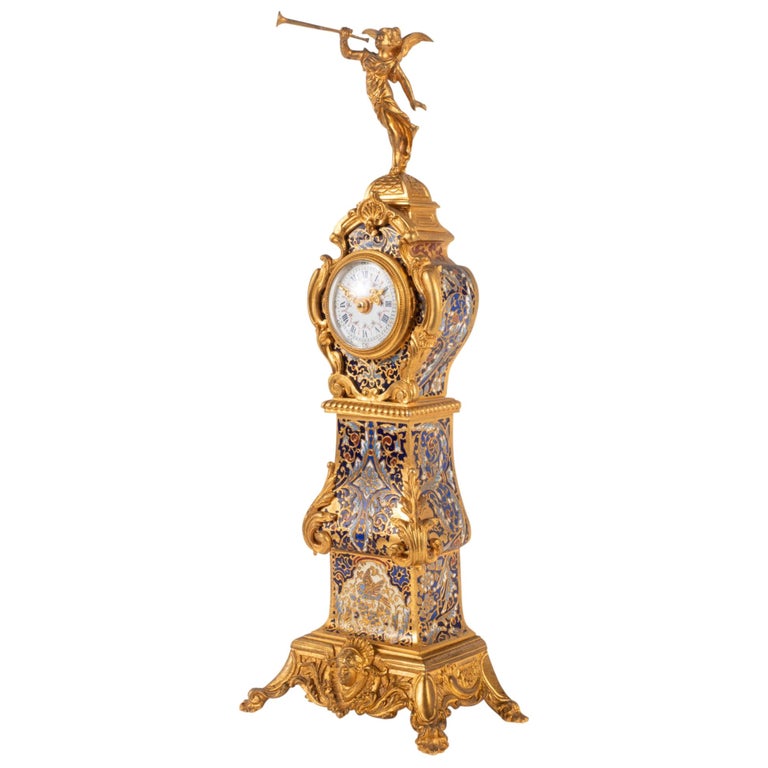 Late 19th Century Miniture French Longcase Clock High For Sale at 1stDibs