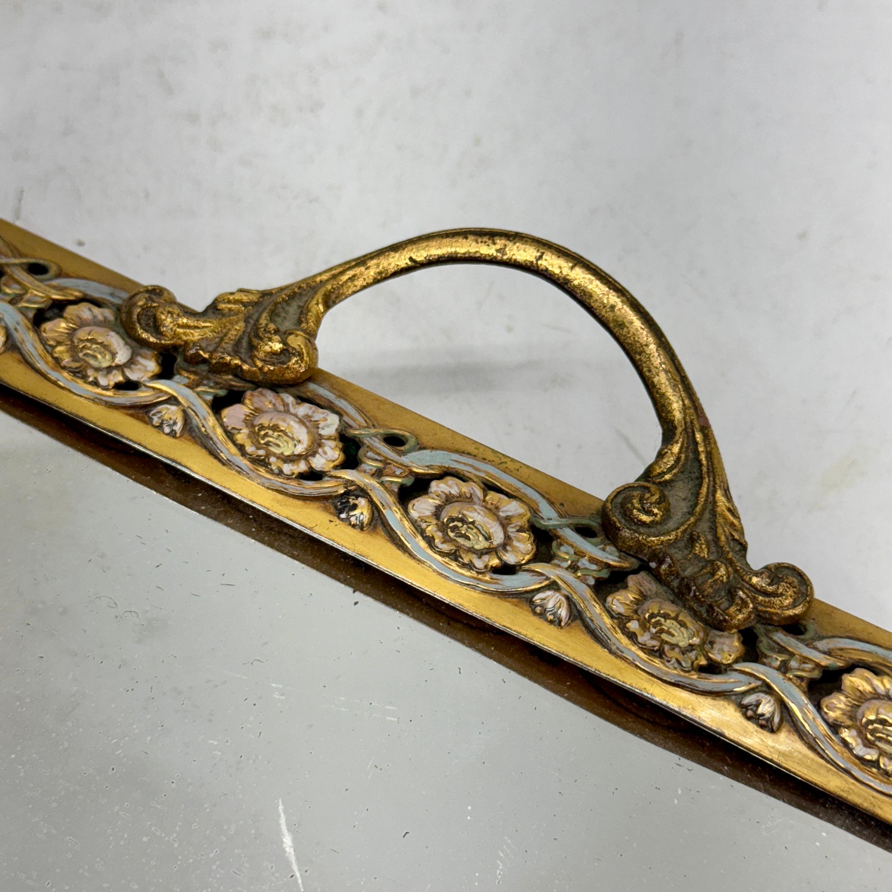 Late 19th Century Mirrored Glass Brass Jewelry Tray For Sale 2