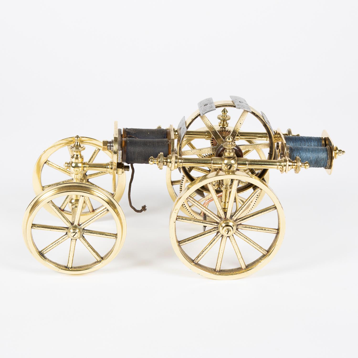 Brass Late 19th Century Model of an Electric Powered Road Vehicle For Sale