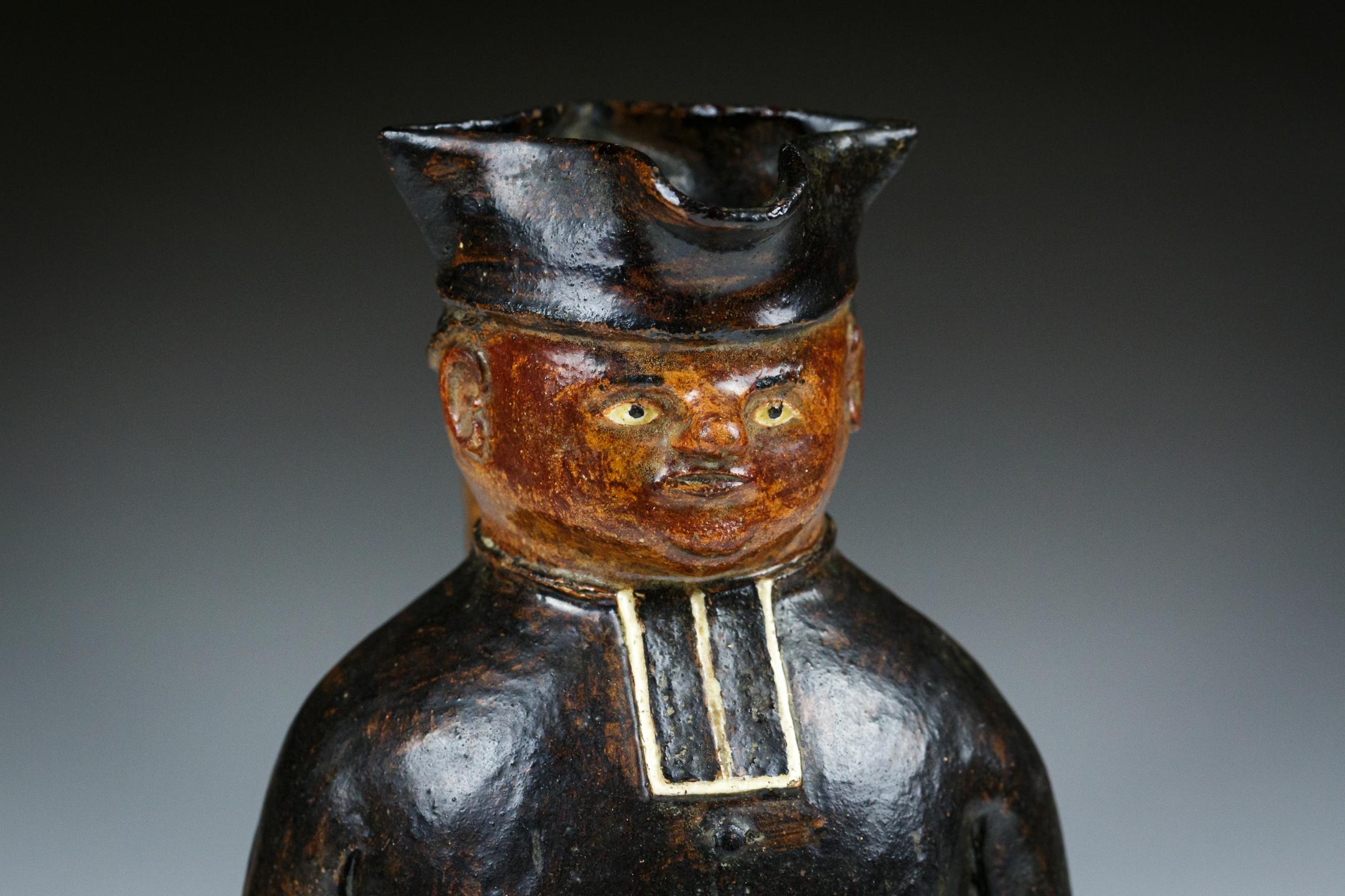 Interesting Late 19th or Early 20th Century Jug or Carafe in the form of a Monk. France Circa 1900.