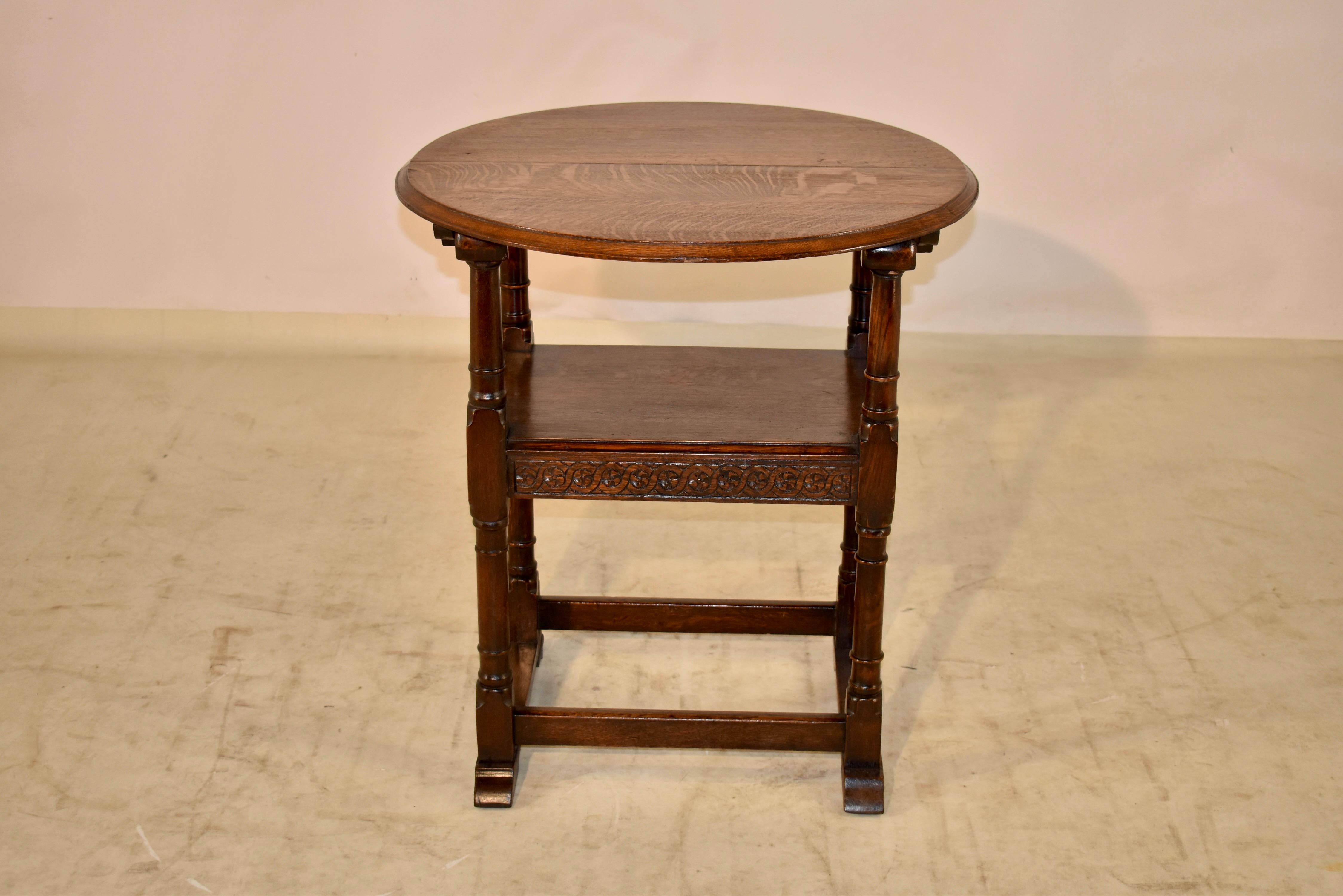 Late 19th Century Monk's Convertible Seat and Side Table For Sale 1