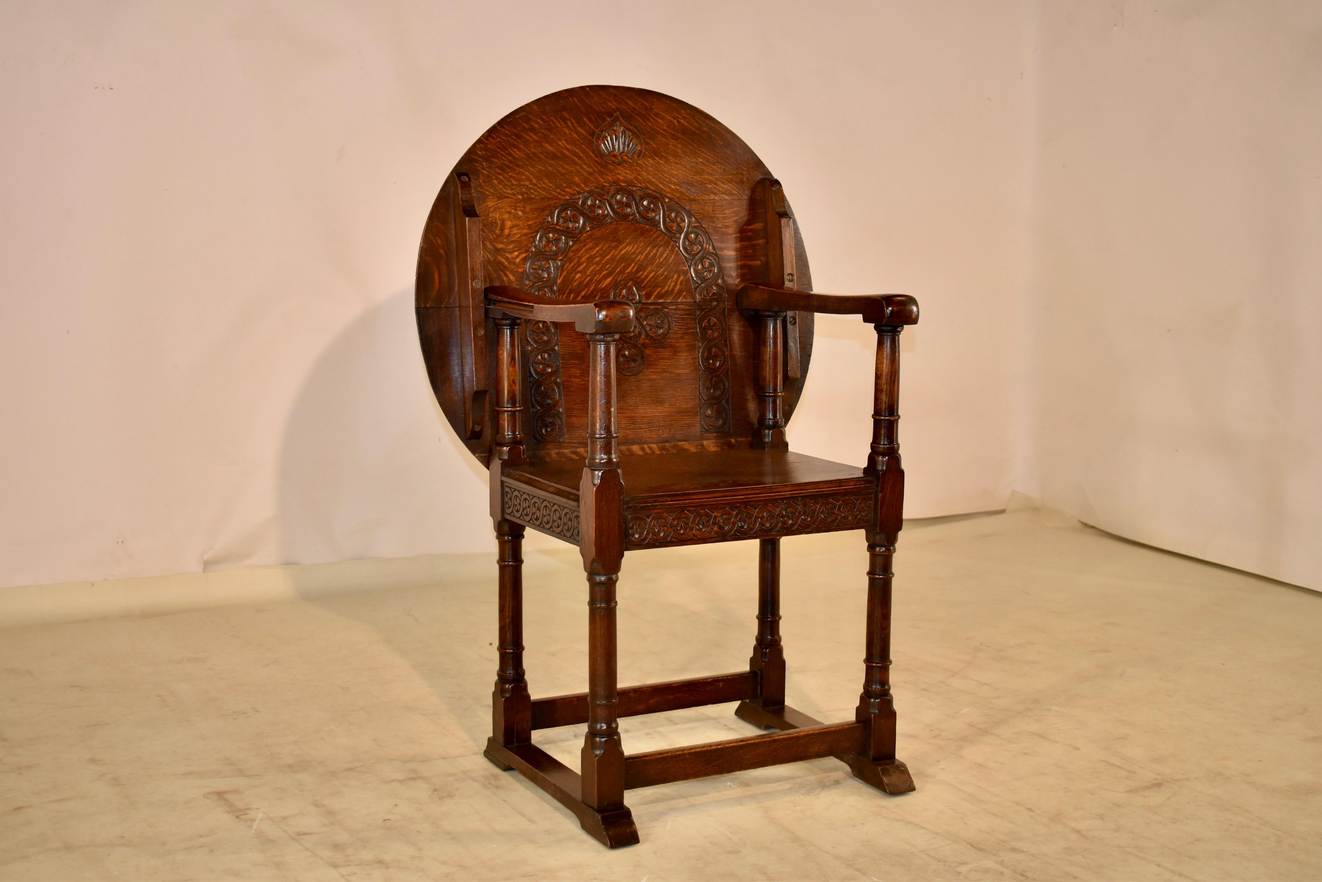 Wandelbarer Monk's-Sitz- und Beistelltisch aus dem späten 19. Jahrhundert (Viktorianisch) im Angebot