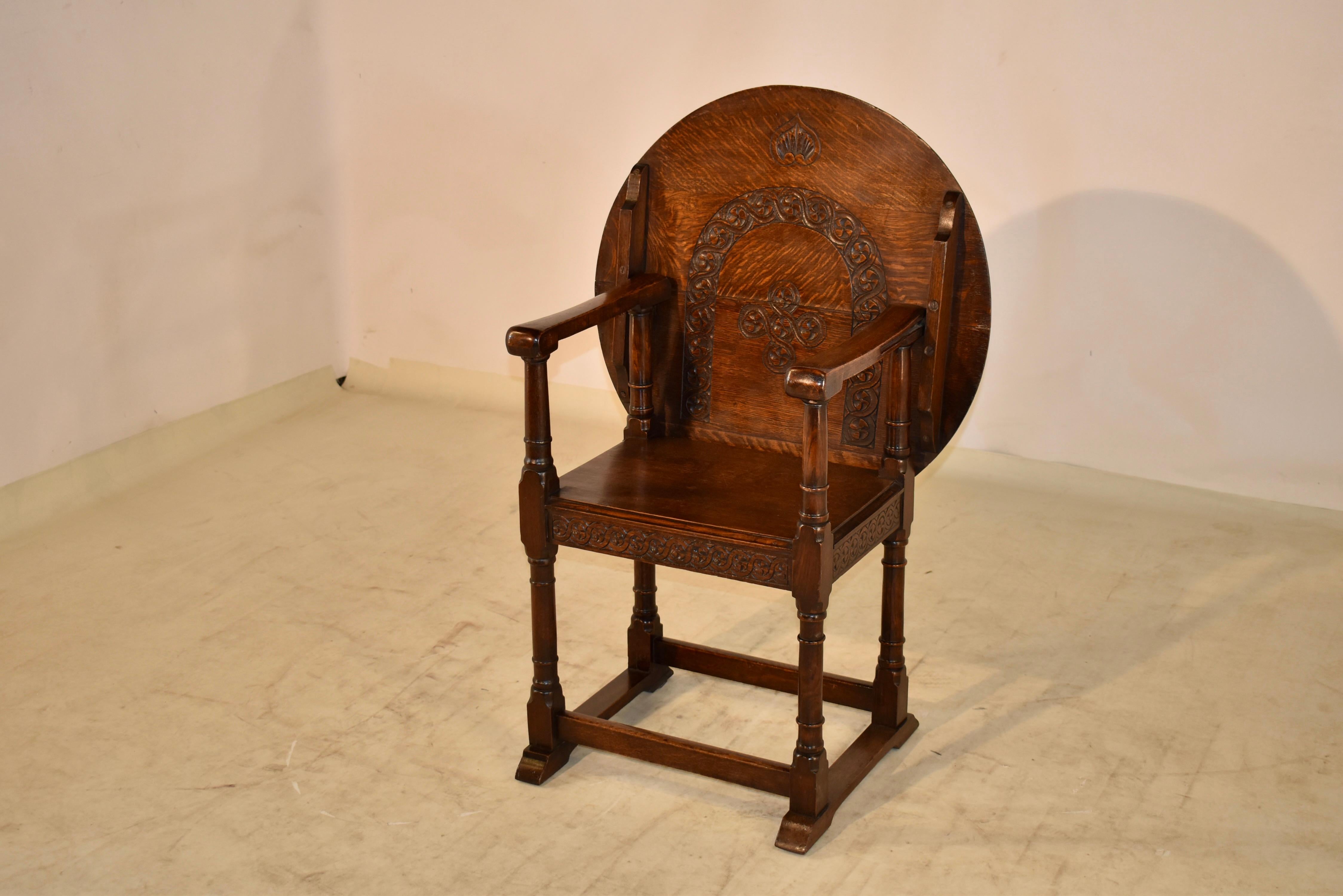 Wandelbarer Monk's-Sitz- und Beistelltisch aus dem späten 19. Jahrhundert (Englisch) im Angebot