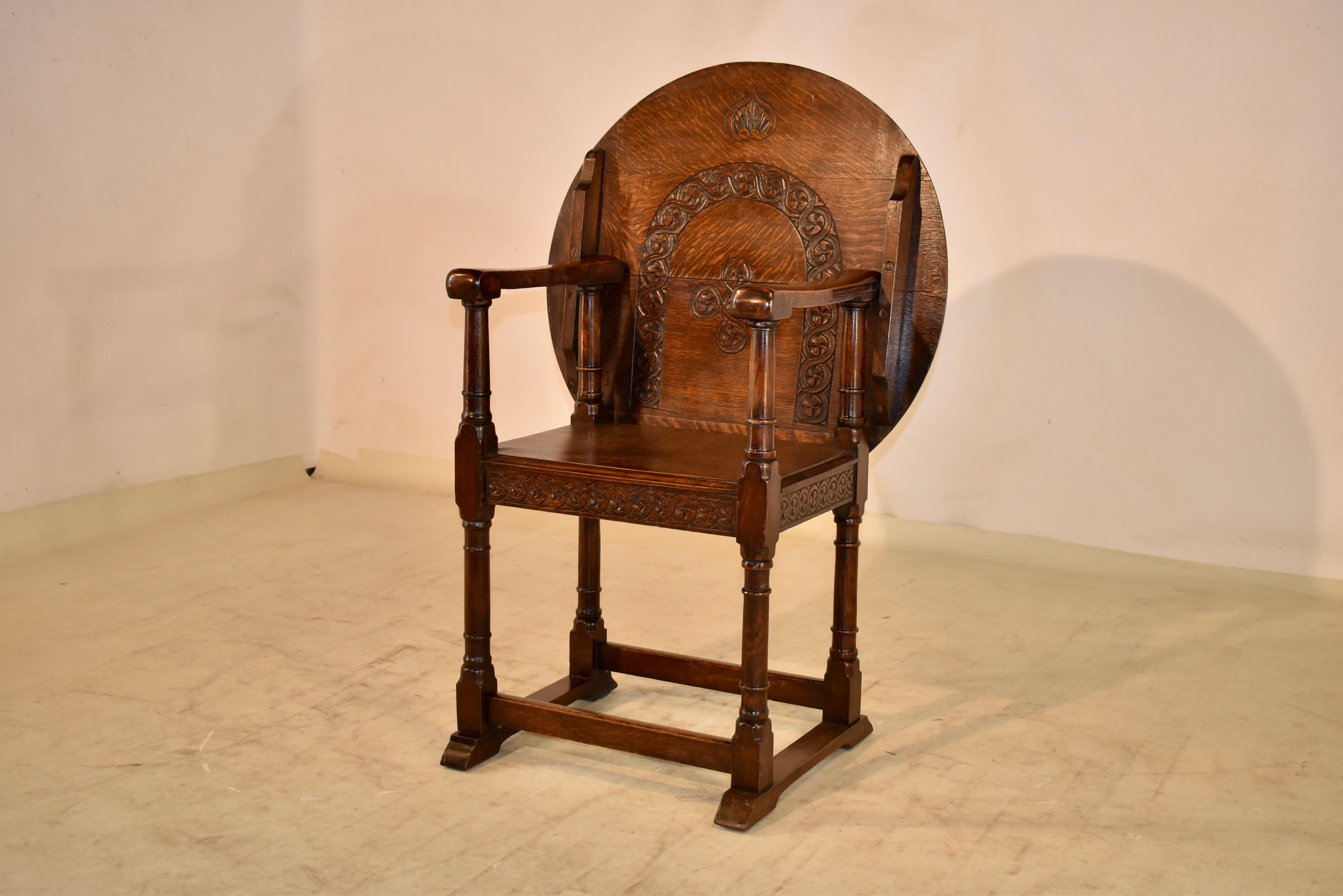 Wandelbarer Monk's-Sitz- und Beistelltisch aus dem späten 19. Jahrhundert im Zustand „Gut“ im Angebot in High Point, NC