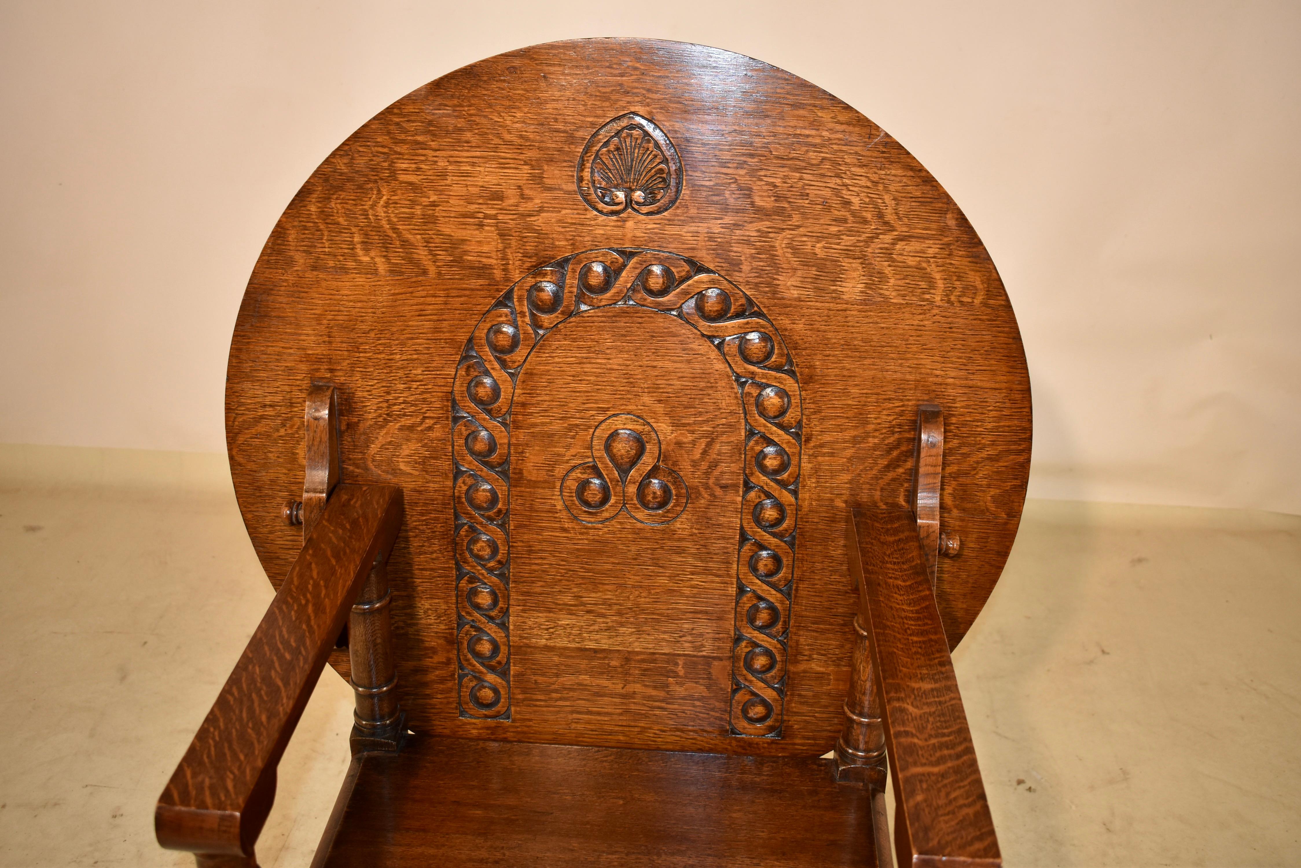 Late 19th Century Monk's Convertible Seat and Side Table For Sale 1